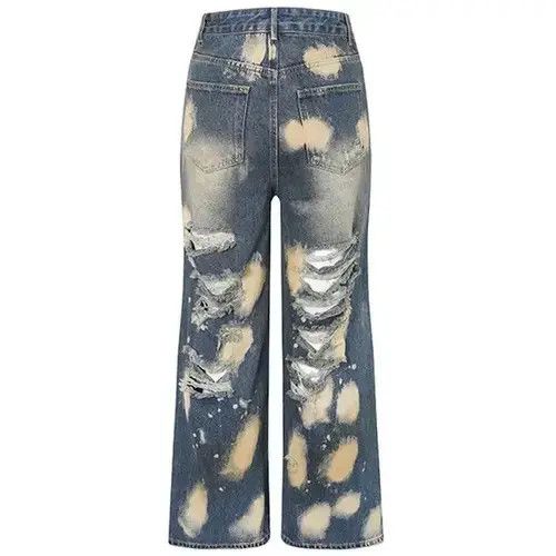 Japanese Brand × Jean Ripped Distressed Baggy Jeans Size US 32 / EU 48 - 4 Thumbnail