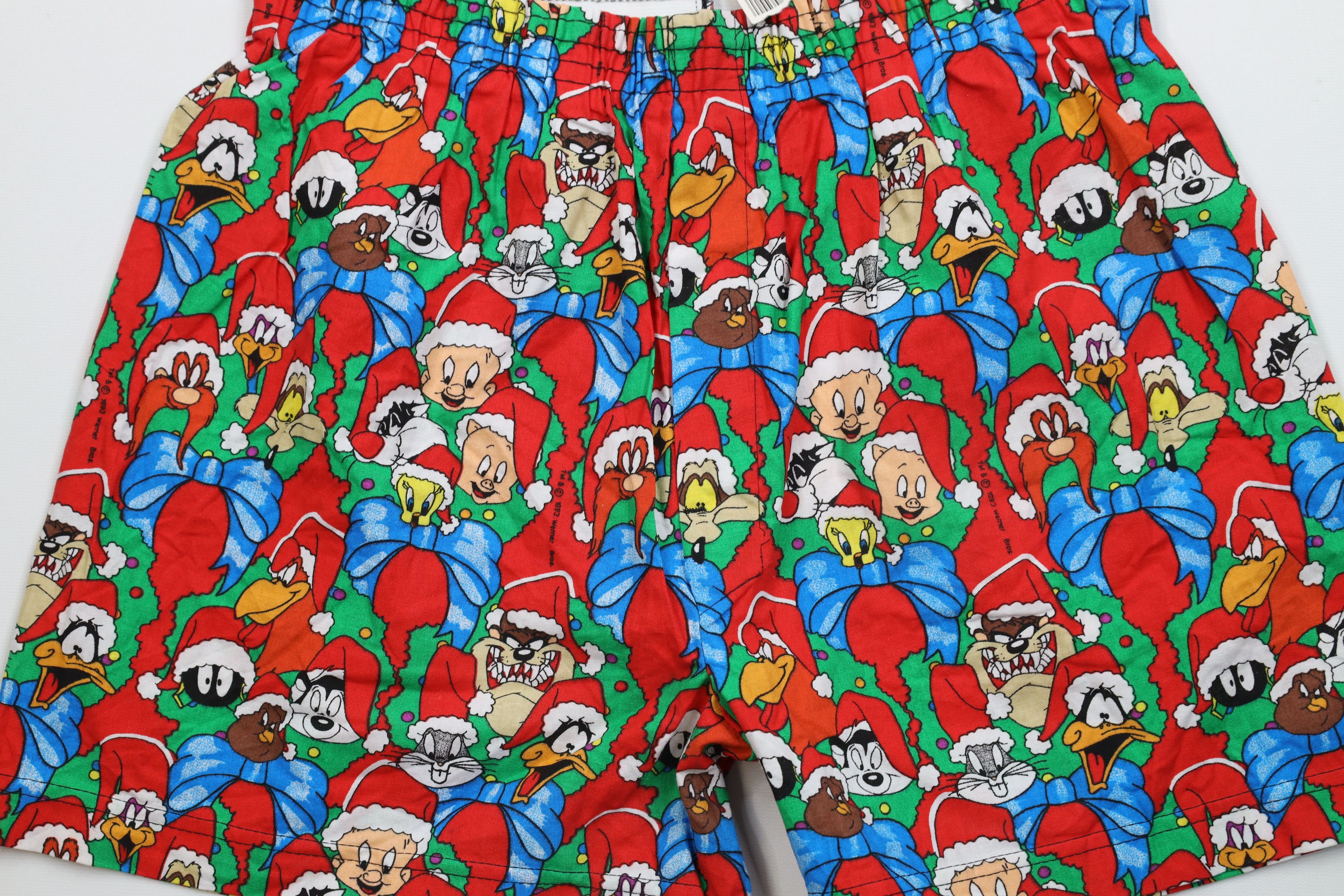 Vintage NOS Vintage 90s Looney Tunes Over Print Boxers Shorts USA Size US 36 / EU 52 - 3 Thumbnail