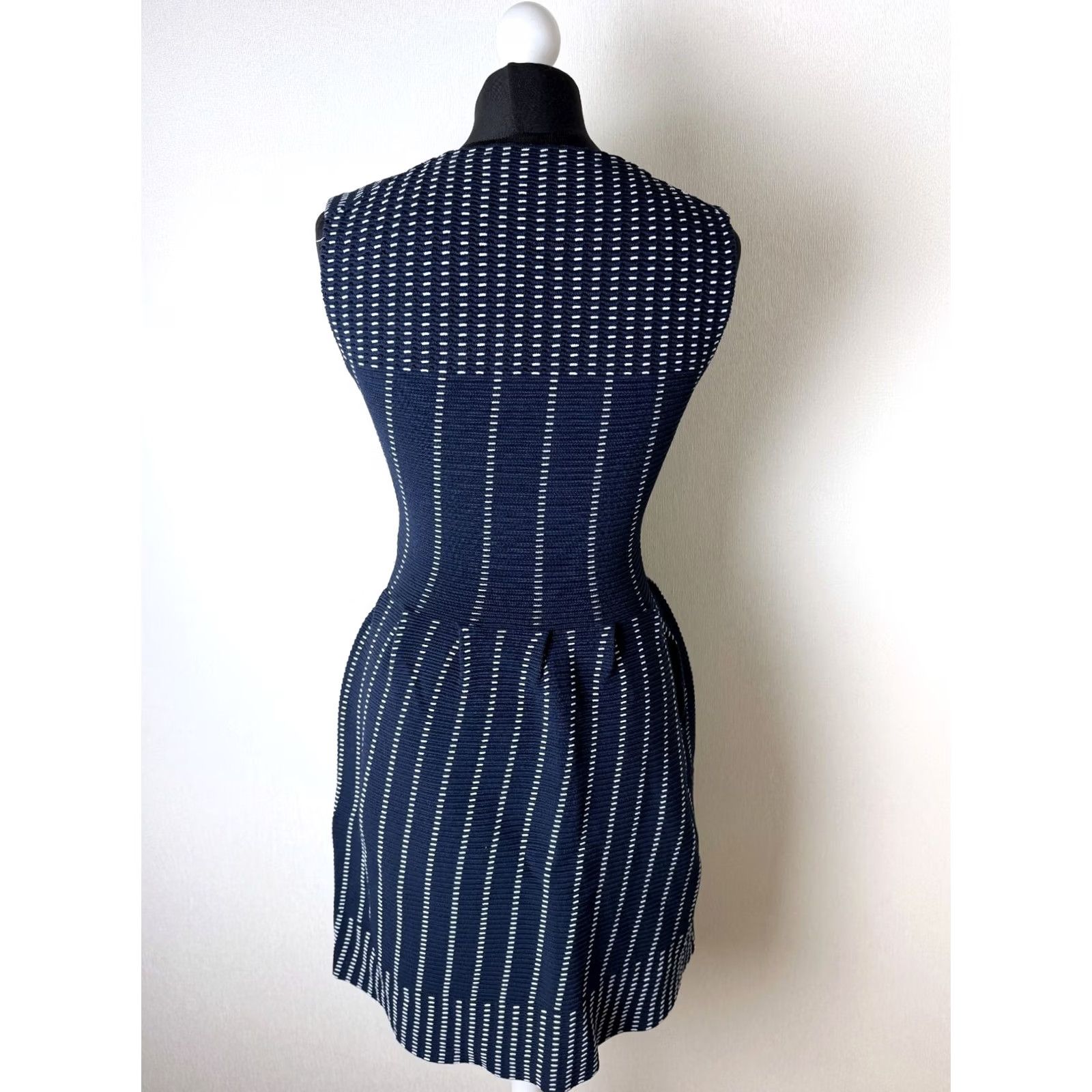 Maje Maje Womens Knit Dress Sleeveless Fit & Flare Blue Size 1 Dress Womens Knit Blue 90s? Size XS / US 0-2 / IT 36-38 - 6 Thumbnail