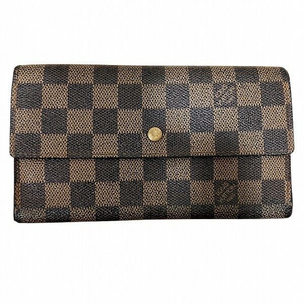 Louis Vuitton Louis Vuitton Louis Vuitton Portefeuille International Damier Long Wallet Textile Long Wallet N61217 DUTY FREE for USA Size ONE SIZE - 1 Thumbnail
