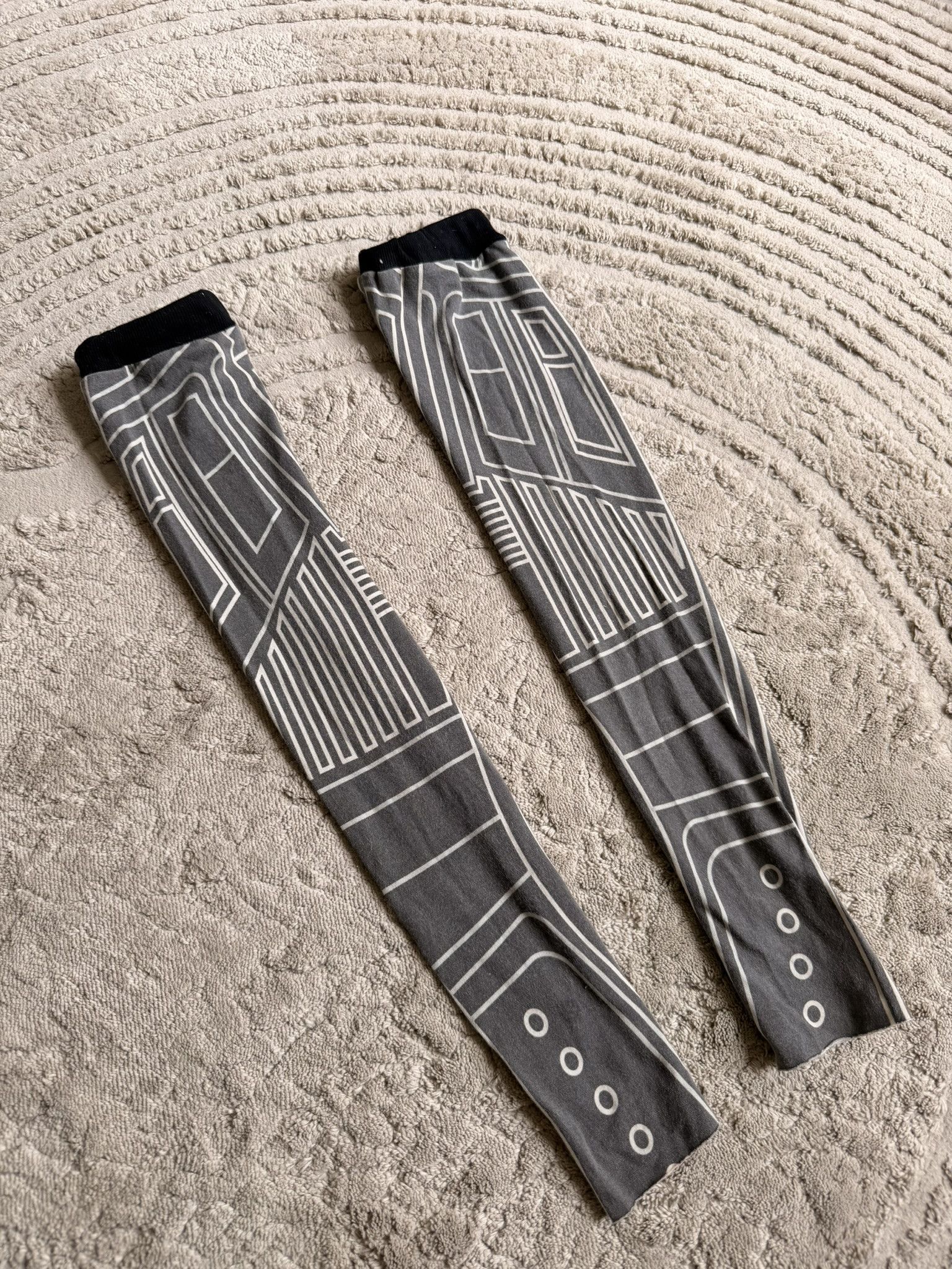Demobaza Demobaza Grey Graphic Arm Sleeves Size ONE SIZE - 1 Thumbnail