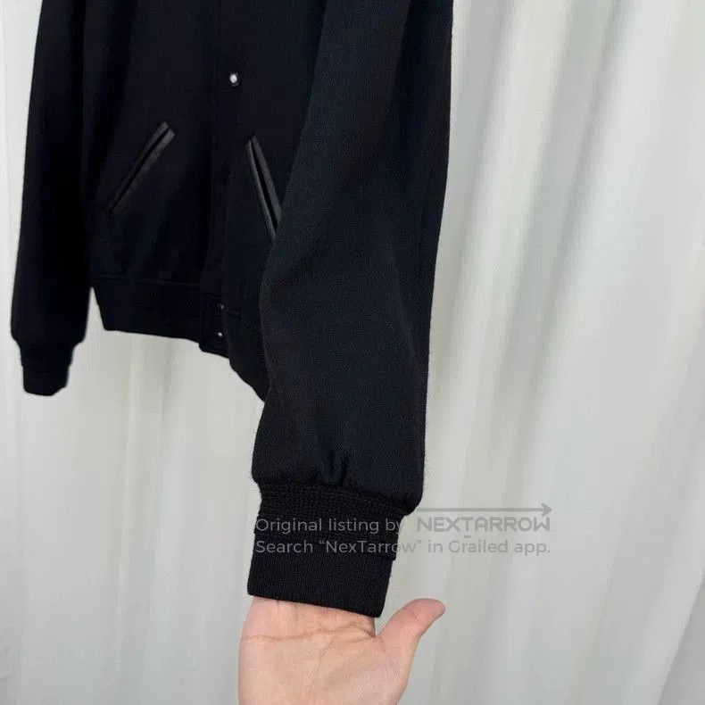Saint Laurent Paris Saint Laurent Black Wool Leather Trim Bomber Jacket . Size US S / EU 44-46 / 1 - 4 Thumbnail