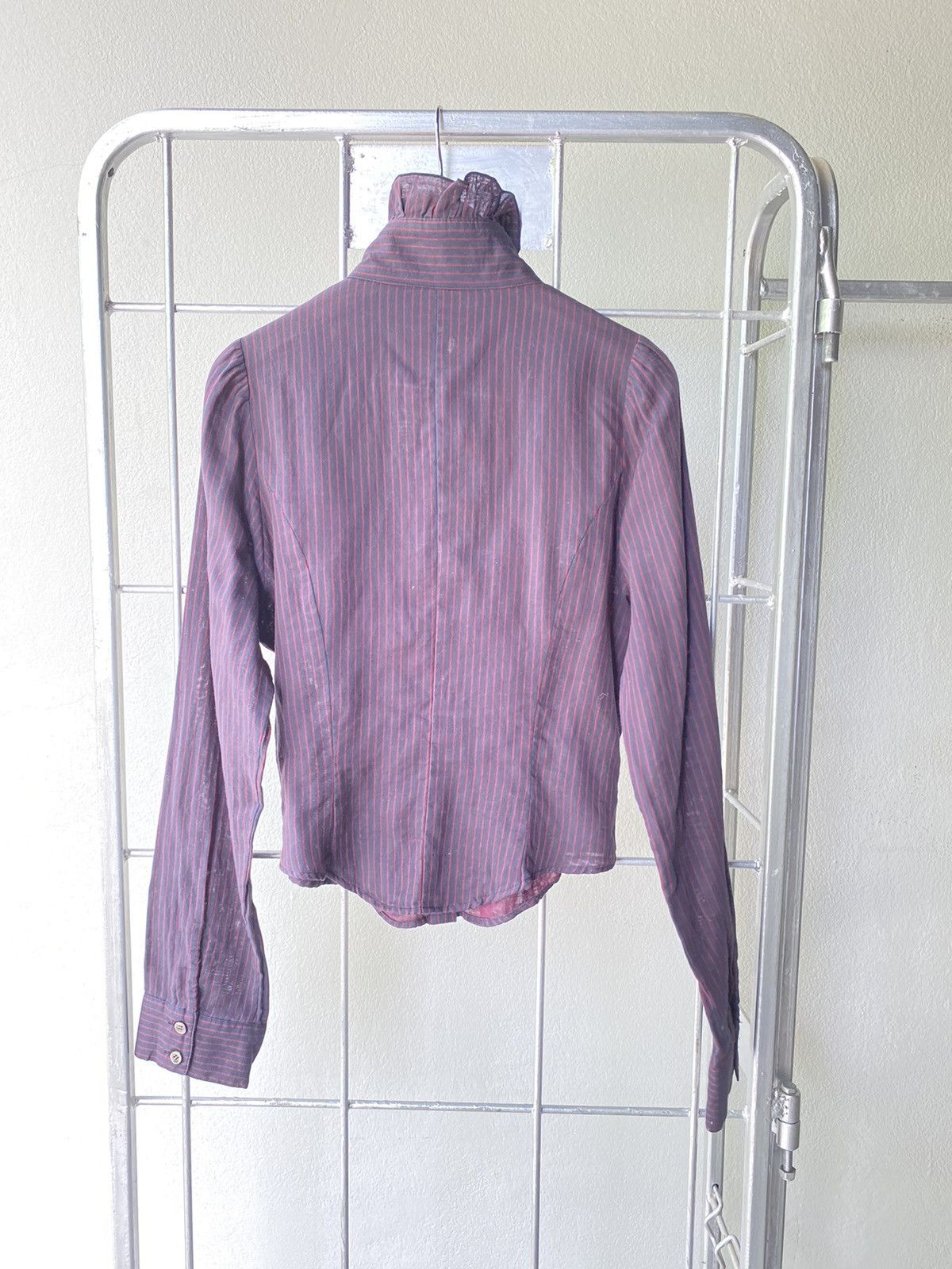 If Six Was Nine × Japanese Brand × Seditionaries BPN Black Peace Now punk ruffle shirt Size M / US 6-8 / IT 42-44 - 16 Thumbnail