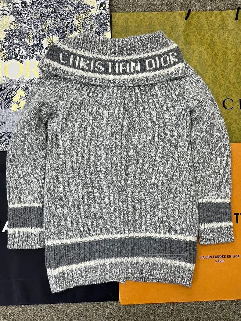 Dior Dior Gray Collar Knit Cardigan. Size US M / EU 48-50 / 2 - 2 Thumbnail