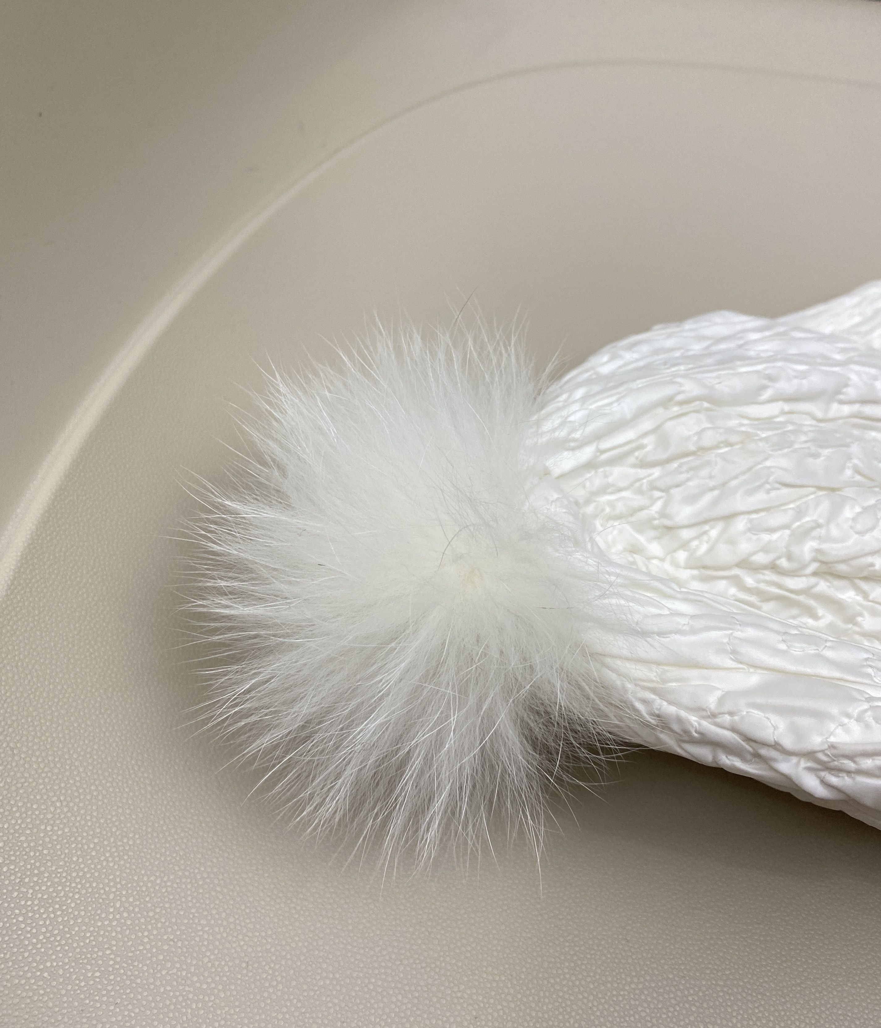 Moncler Vintage Women's Moncler Pompon Small Logo Nylon Hat Size ONE SIZE - 4 Thumbnail