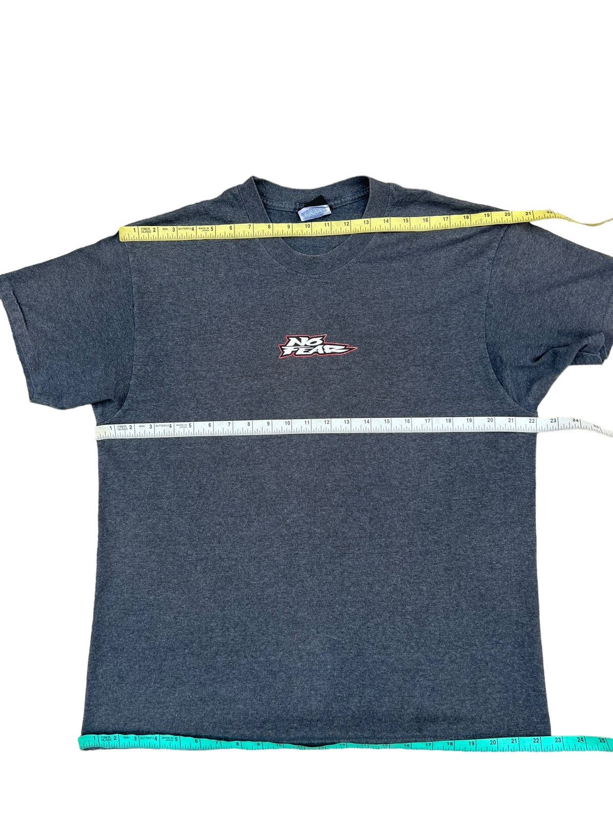 No Fear Vintage Y2K 00s No Fear GET A SPINE Grey tee Size US L / EU 52-54 / 3 - 4 Thumbnail
