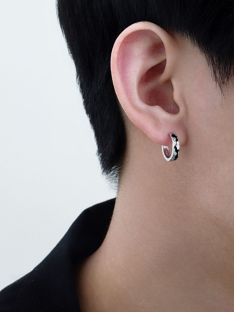 Jewelry × Sterling Silver One pairs Modern Earrings Gothic Punk Chrome Jewelry Spike Size ONE SIZE - 4 Thumbnail
