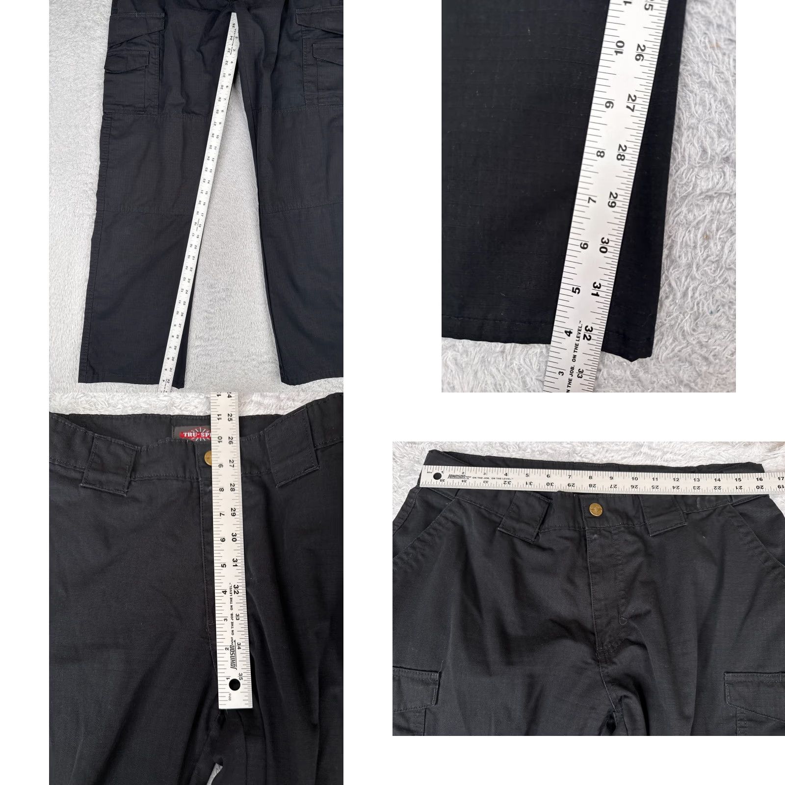 Doublet TRU-SPEC Pants Women 14 Black Rip-Stop Cargo LEO EMT Security Double Knee 34x33 Size 36" / US 14 / IT 50 - 8 Thumbnail