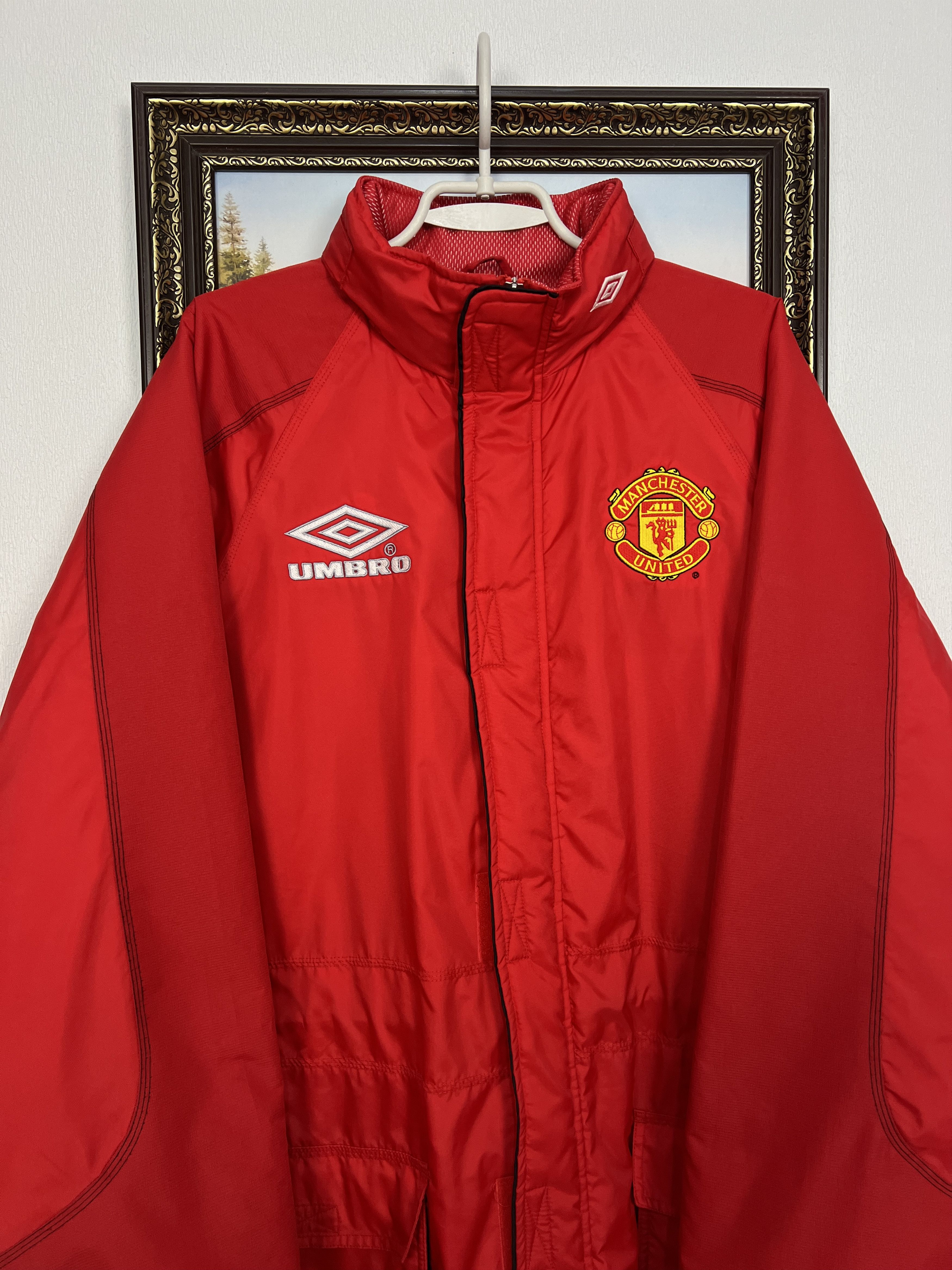 Umbro Vintage 90's Manchester United Football Padded Jacket Rare Size US XL / EU 56 / 4 - 2 Thumbnail