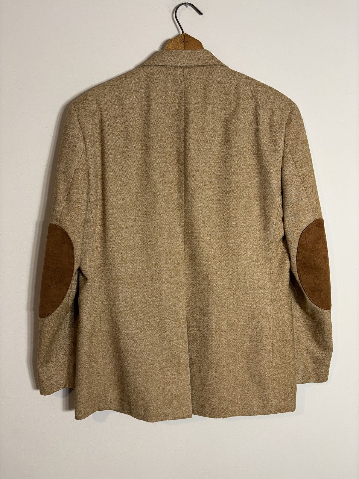 Club Room Club Room Macy’s Blazer Tan Elbow Patches Preppy 40S Size 40S - 6 Thumbnail