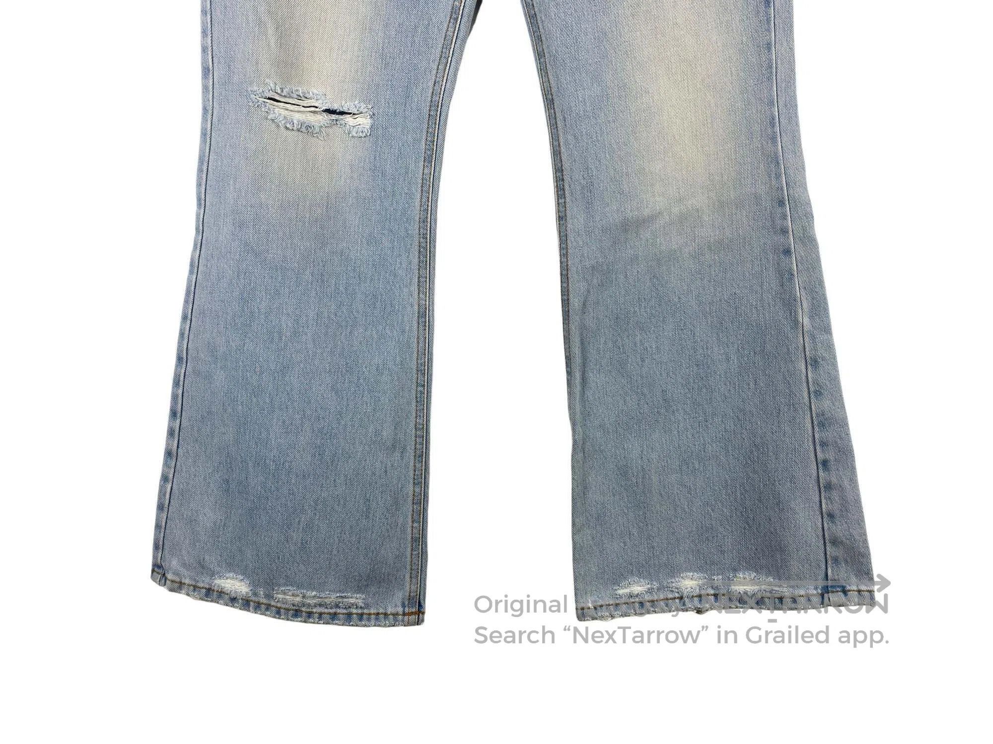 ERL ERL size M Light Wash Destroyed Flare Denim Pants Size US 28 / EU 44 - 4 Thumbnail
