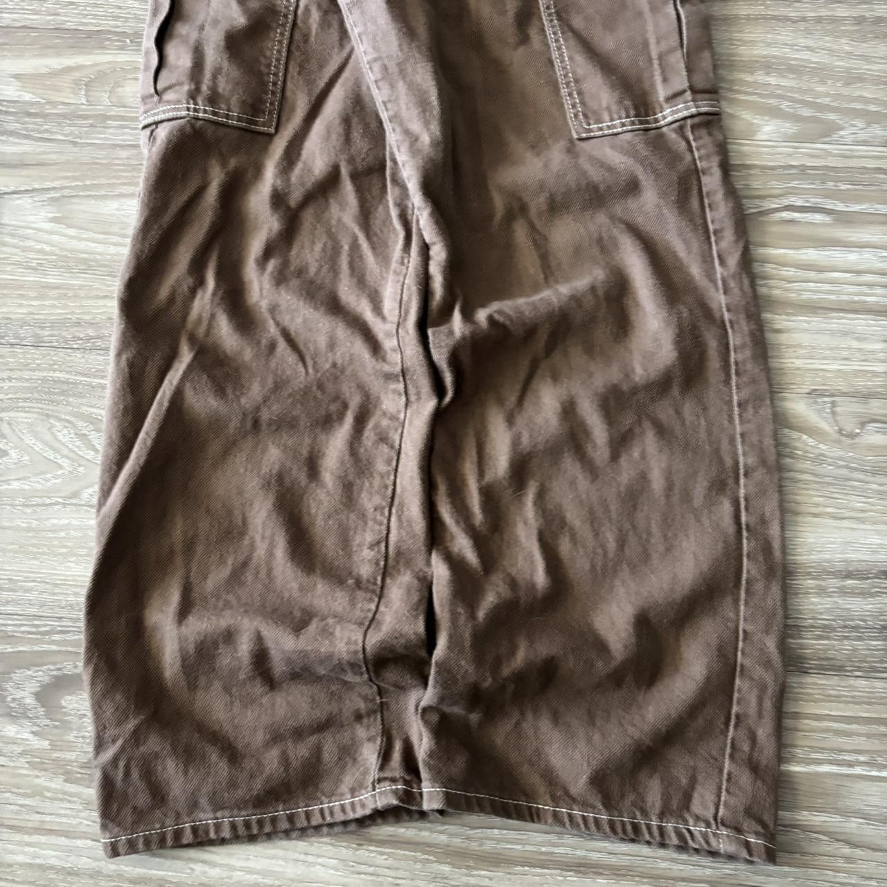 Japanese Brand Crazy Vintage Y2K/2000s Brown Streetwear Skater Style Cargo Pants! 29x29 Size US 29 - 6 Thumbnail