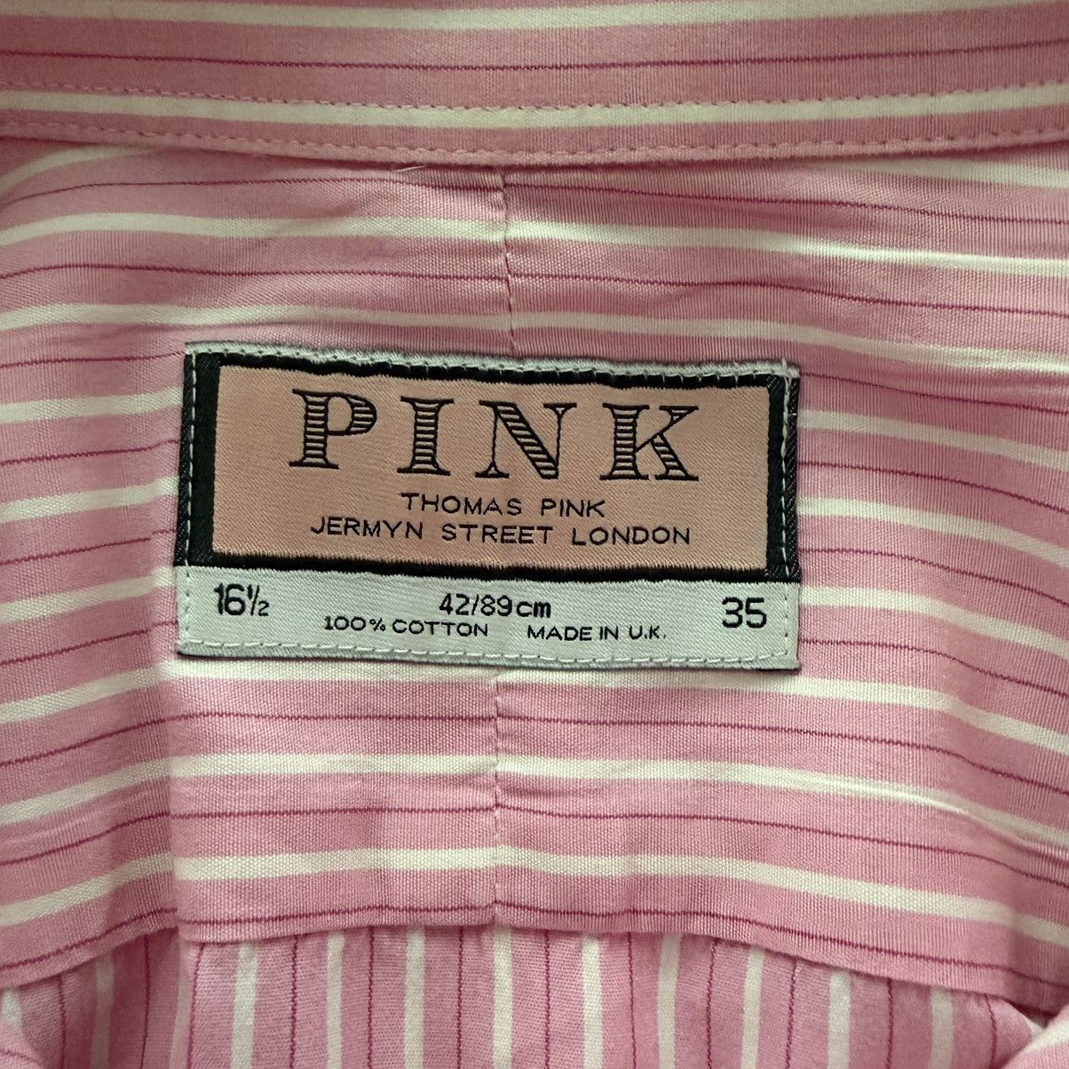Thomas Pink Thomas Pink Dress Shirt Men’s 16.5-35 Pink White Stripe Size US L / EU 52-54 / 3 - 5 Thumbnail