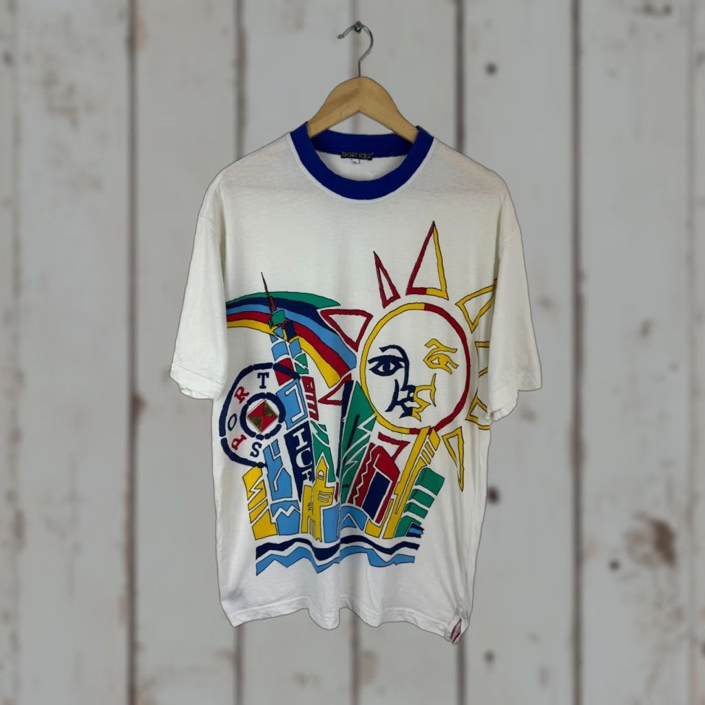 Vintage Iceberg T-Shirt Ice Vintage 1980s XL White Men's Graphic Tee Graphic Print Cotton Italy Long Sleeve Size US XL / EU 56 / 4 - 1 Thumbnail