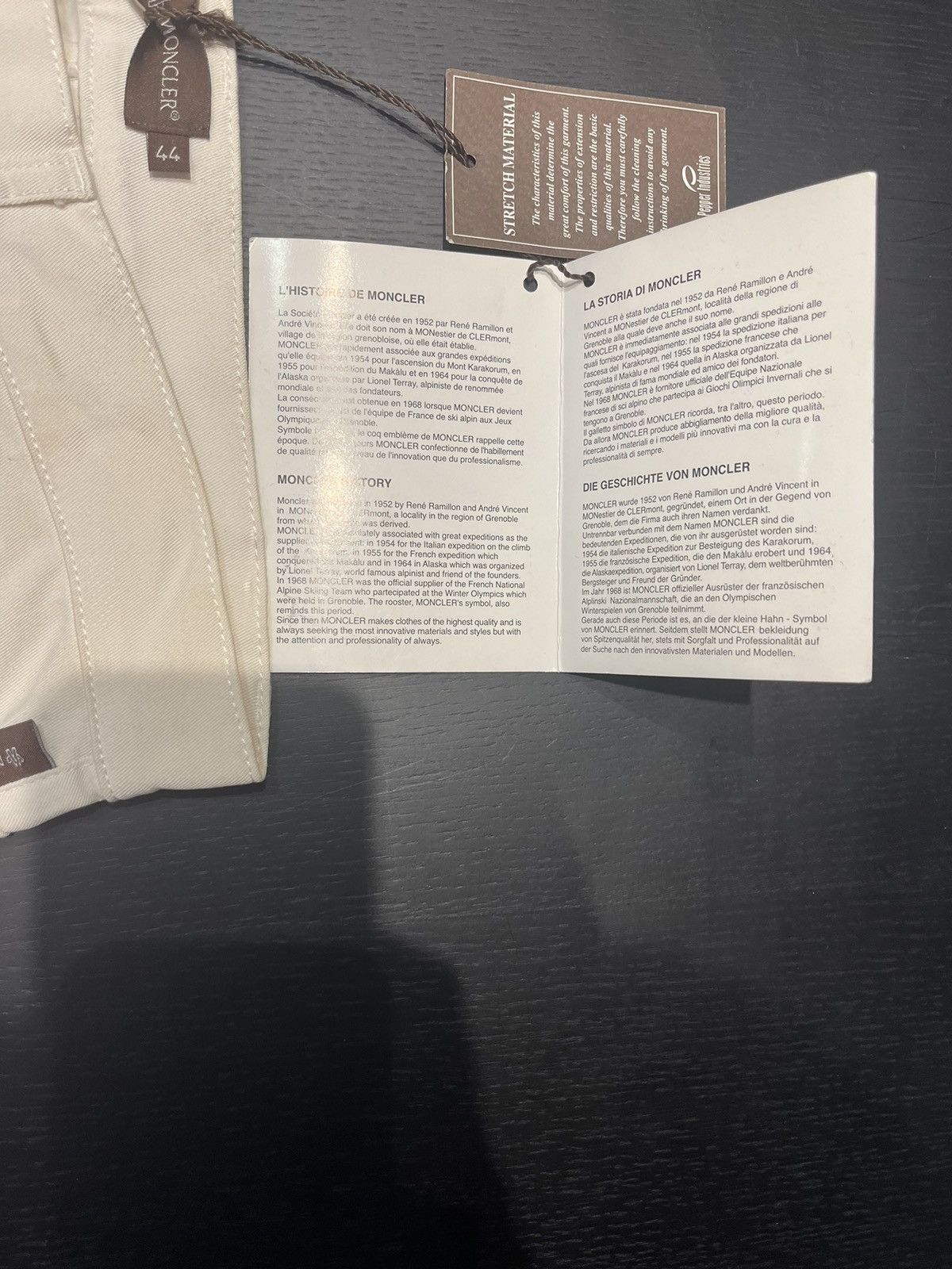 Moncler × Vintage Moncler Ladies’ White Cotton 1-Button Trouser Pants Y2K Size 30" / US 8 / IT 44 - 3 Thumbnail