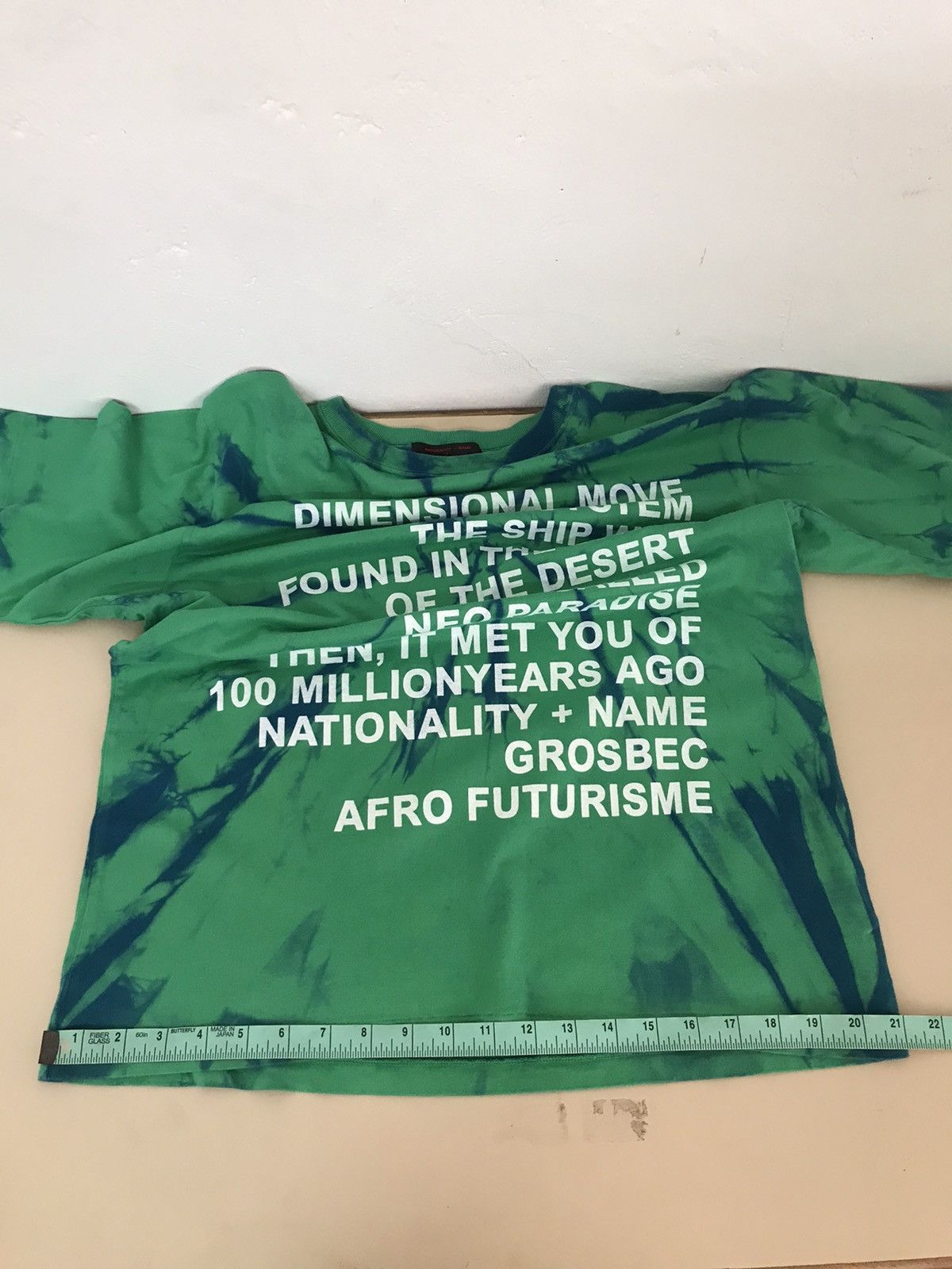 Japanese Brand Vintage Grosbec Poem Futurisme Japan Dye Tee Size US S / EU 44-46 / 1 - 6 Thumbnail