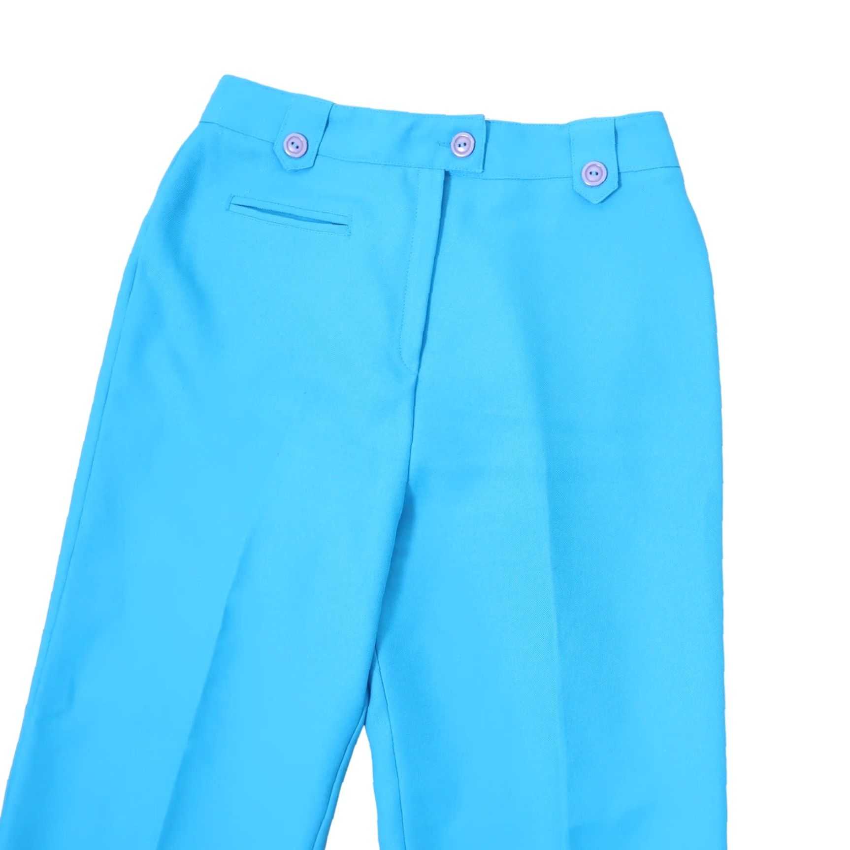 AQUA VINTAGE Aqua Blue High Rise Straight Leg Trouser Pants Womens M Size 29" - 2 Thumbnail