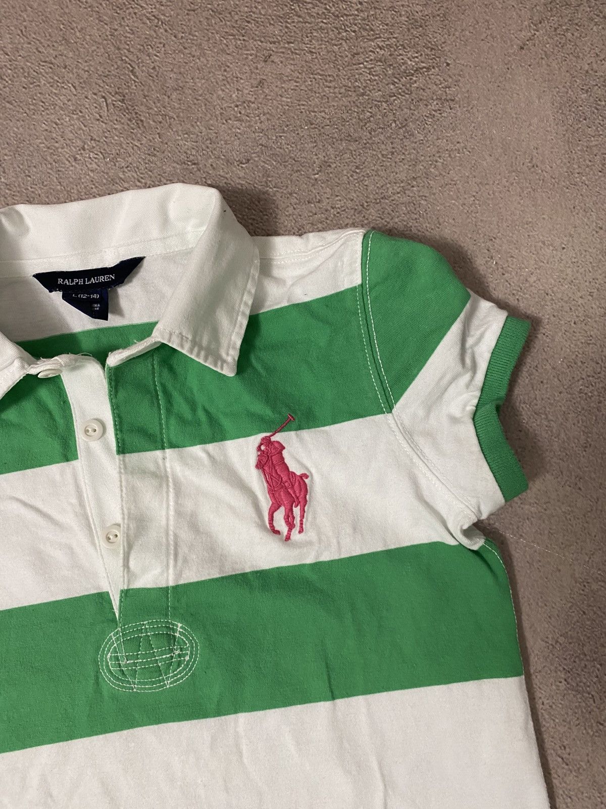 Polo Ralph Lauren × Vintage Polo Ralph Lauren jersey distressed dress polo Size M / US 6-8 / IT 42-44 - 3 Thumbnail