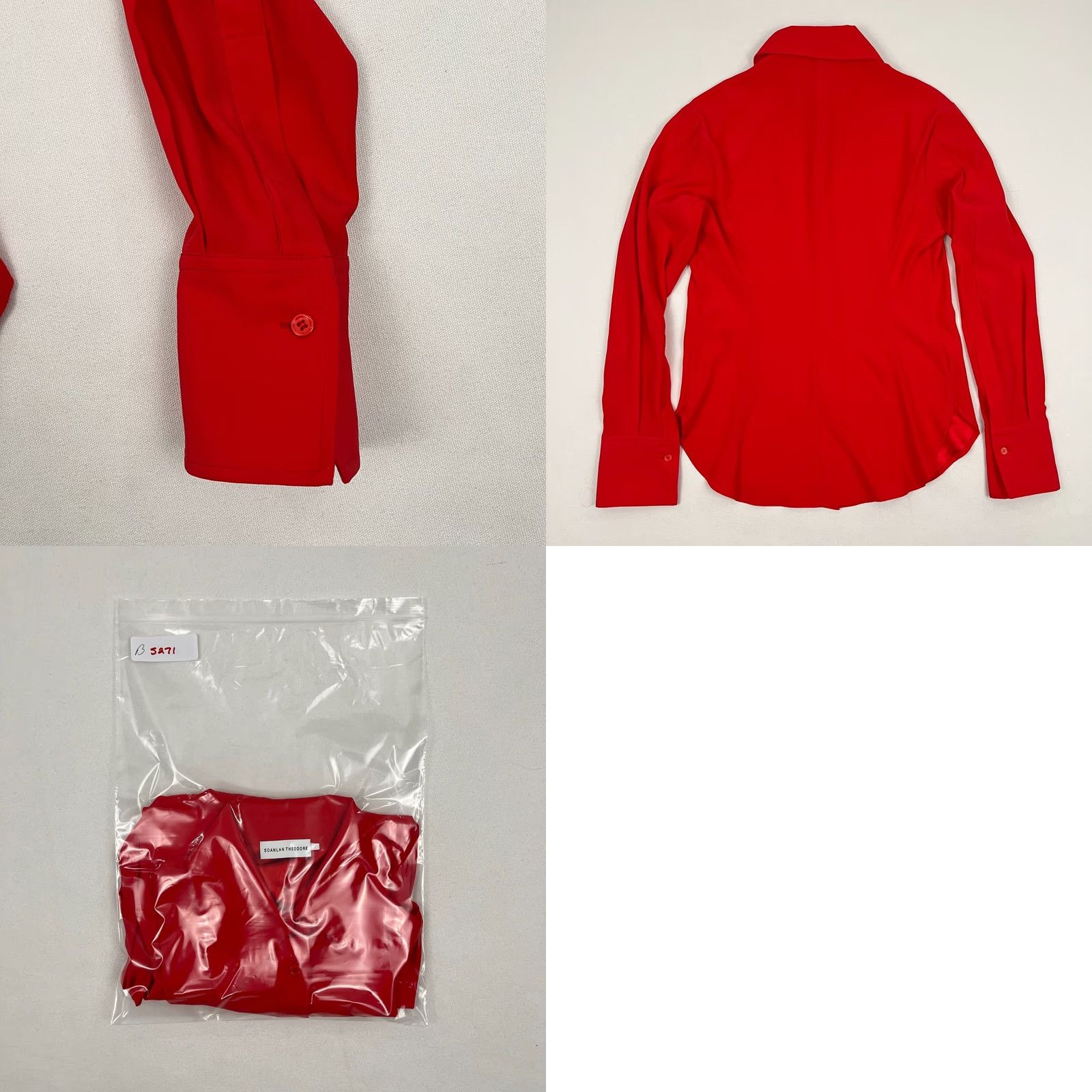 Scanlan Theodore VINTAGE Scanlan Theodore Blouse Womens AU 8 US 4 Red Silk Button Romantic Quiet Luxury Size M / US 6-8 / IT 42-44 - 8 Thumbnail