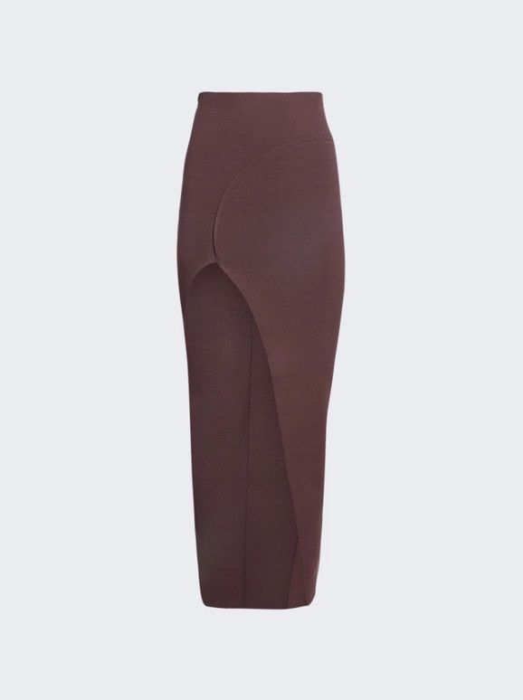 Rick Owens o1mle0426 Theresa Skirt Amethyst in Brown Size 28" / US 6 / IT 42 - 1 Thumbnail