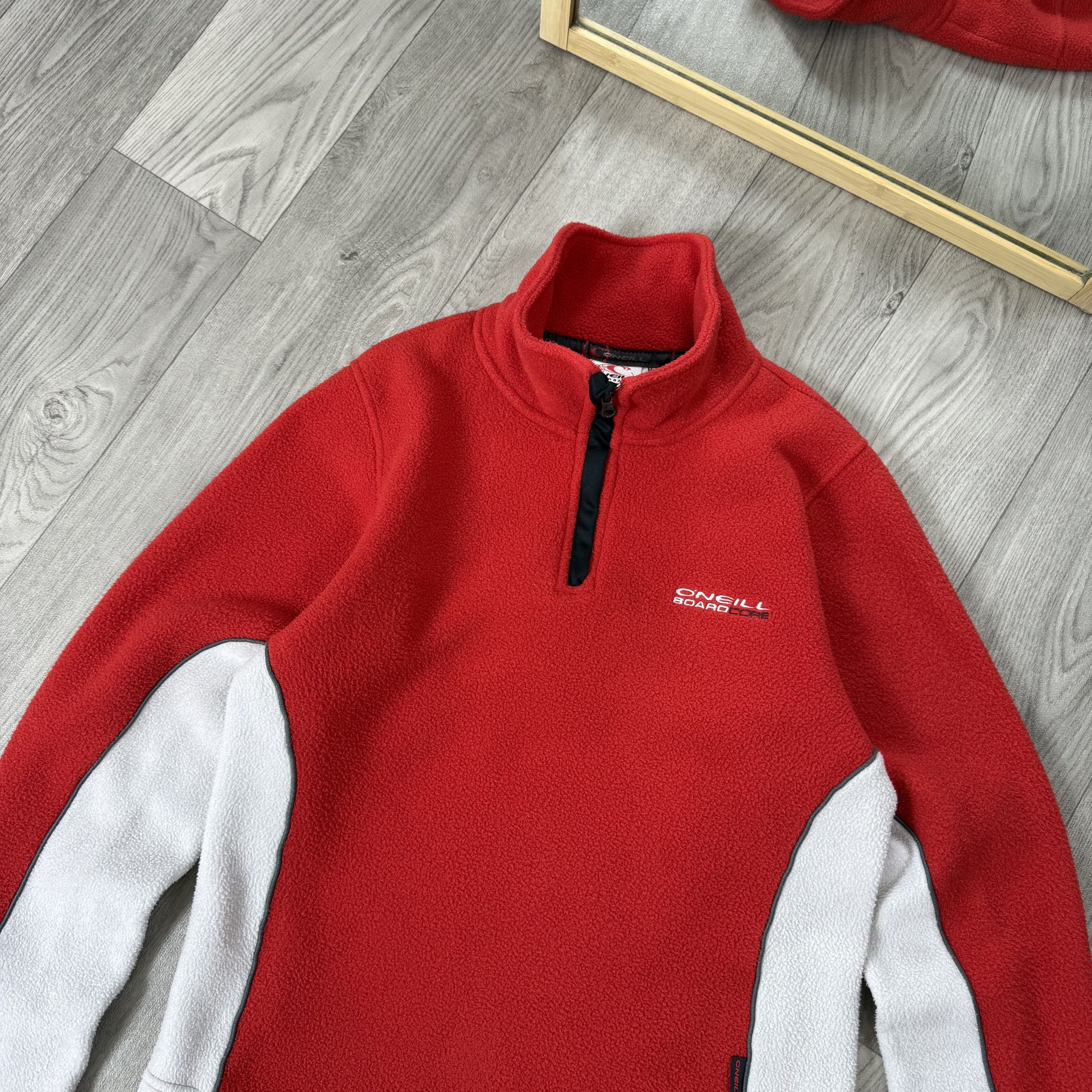 O'Neill Vintage O'Neil 90s Red 1/4 Fleece Jacket Sweater Sweatshirt Size M / US 6-8 / IT 42-44 - 4 Thumbnail