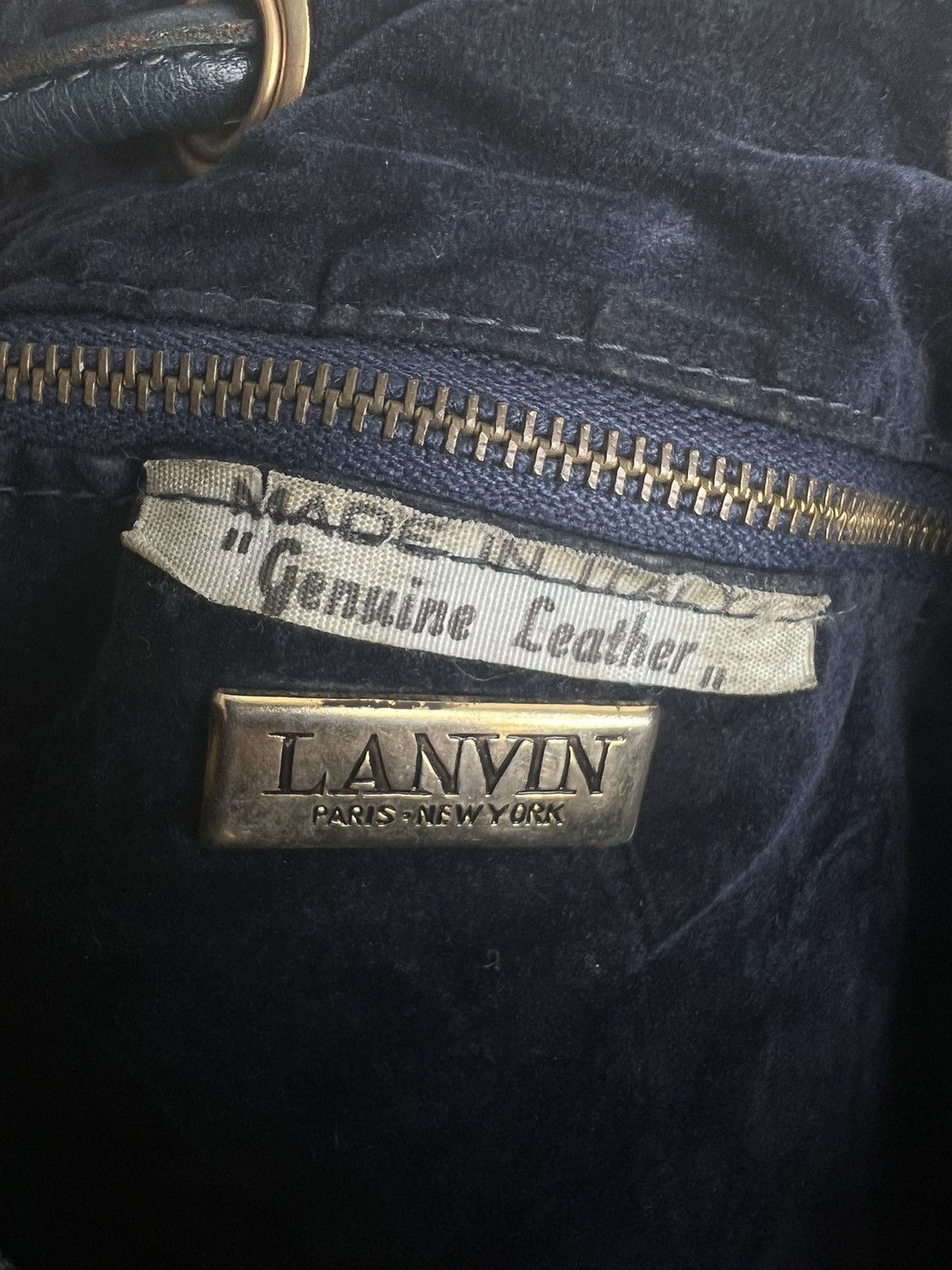 Lanvin 1980s Lanvin Paris Monogram Jacquard Hybrid Velvet Backpack Size ONE SIZE - 11 Thumbnail