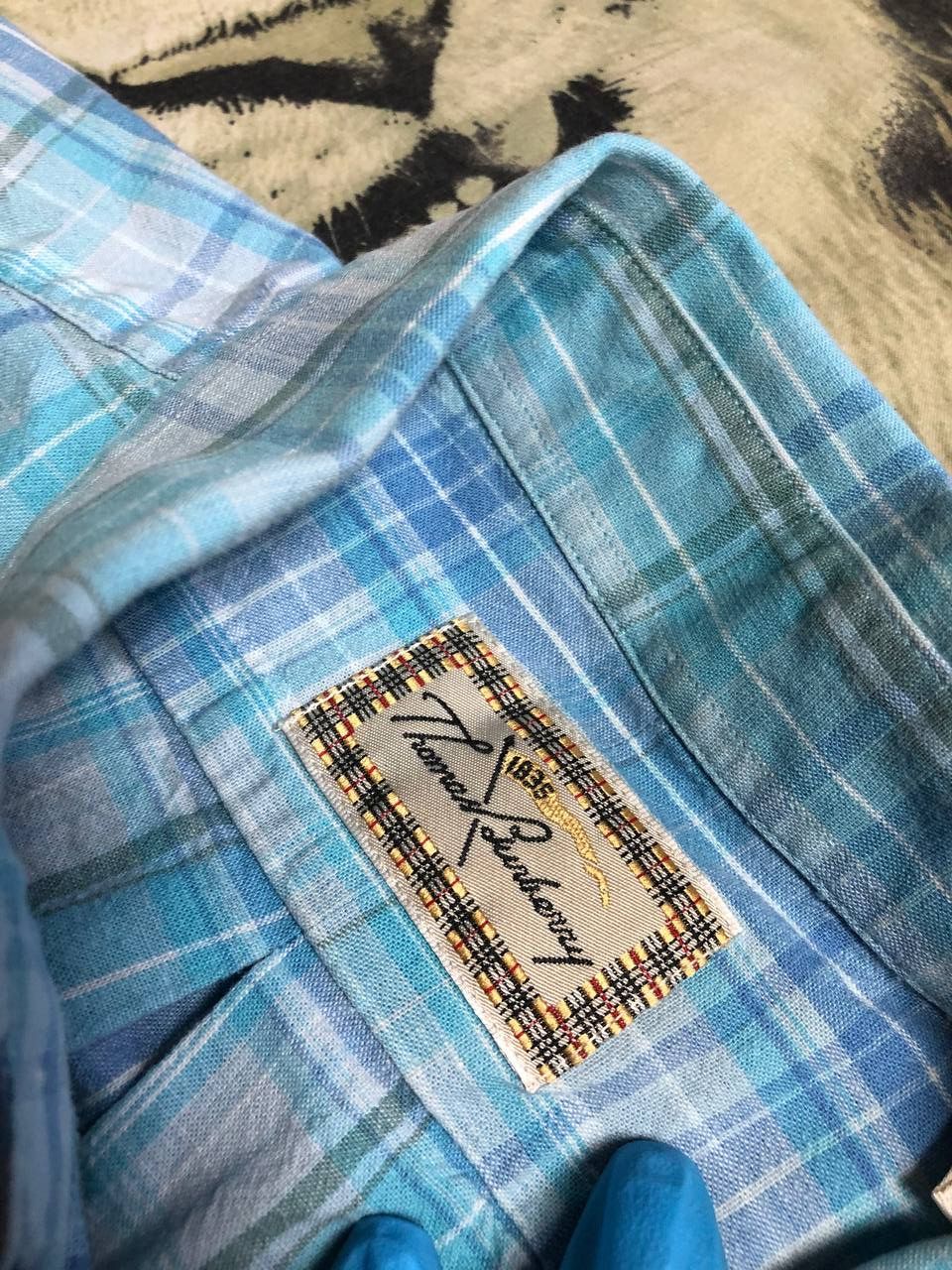 Burberry Vintage Thomas Burberry Checkered Button Up Shirt Size L Size US L / EU 52-54 / 3 - 2 Thumbnail