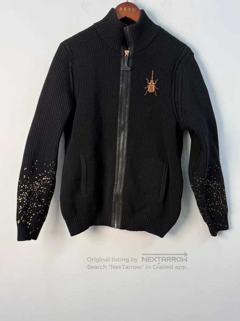 Givenchy Black Spider Zip-Up Cardigan