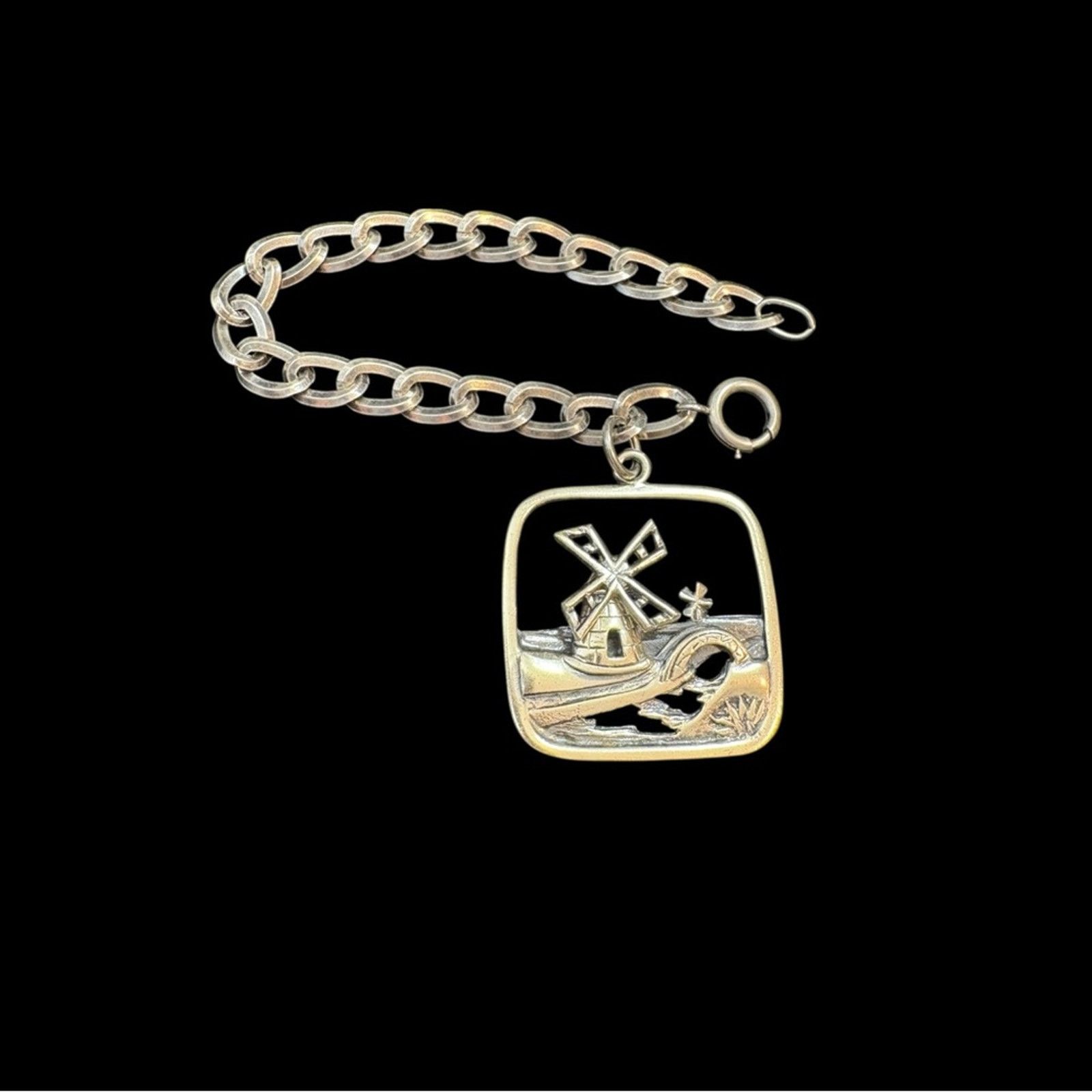 Other Napier Sterling Silver Mechanical Windmill Bracelet 1946 Size 28 - 3 Thumbnail