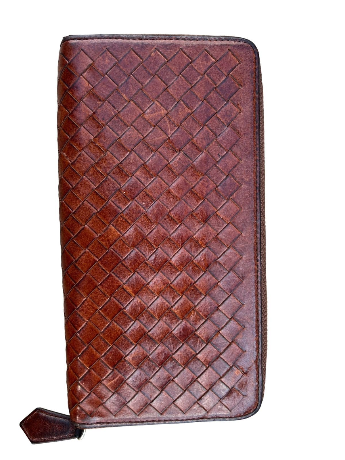 Leather RARE! Patina Woven Leather Cocomeister Wallet Purse Size ONE SIZE - 1 Thumbnail