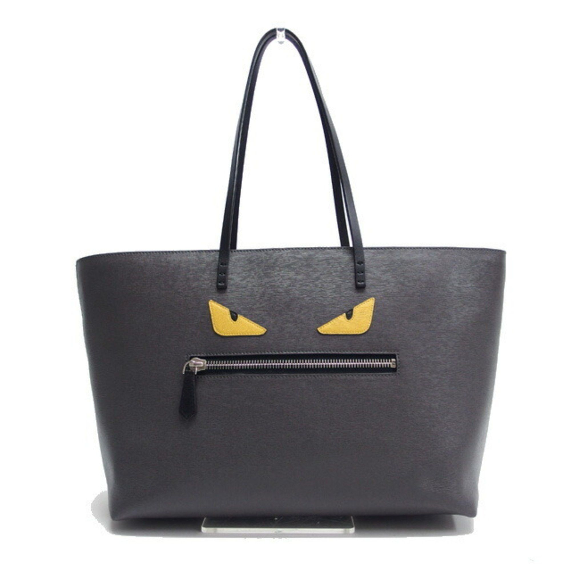 Fendi Monster Rollback Tote Bag Charcoal in Grey, Women's