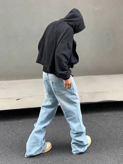 Jean Stacked Denim Jeans Drip Hip Hop Size US 36 / EU 52 - 4 Thumbnail