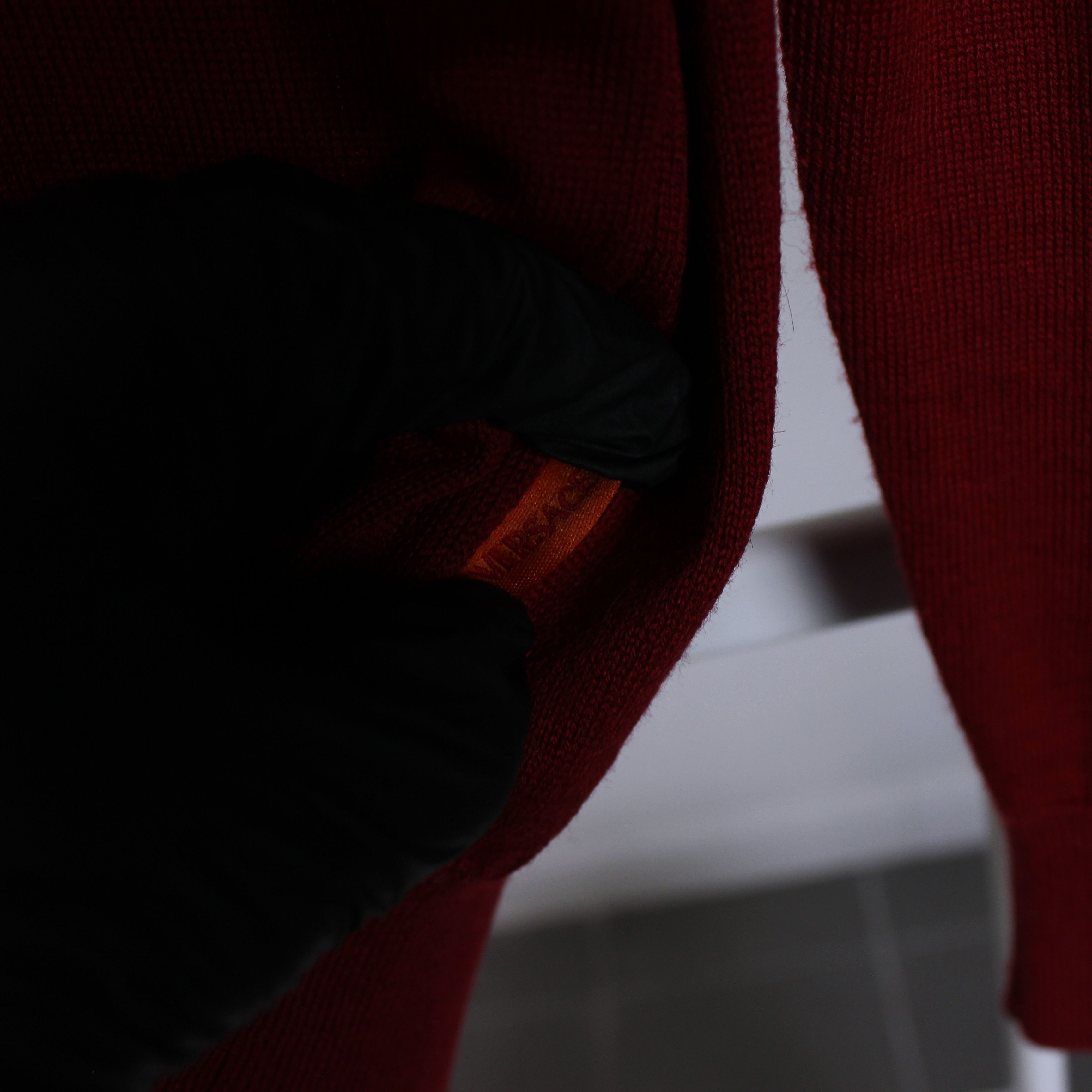 Versace Versace wool sweater men M L red Size US L / EU 52-54 / 3 - 8 Thumbnail