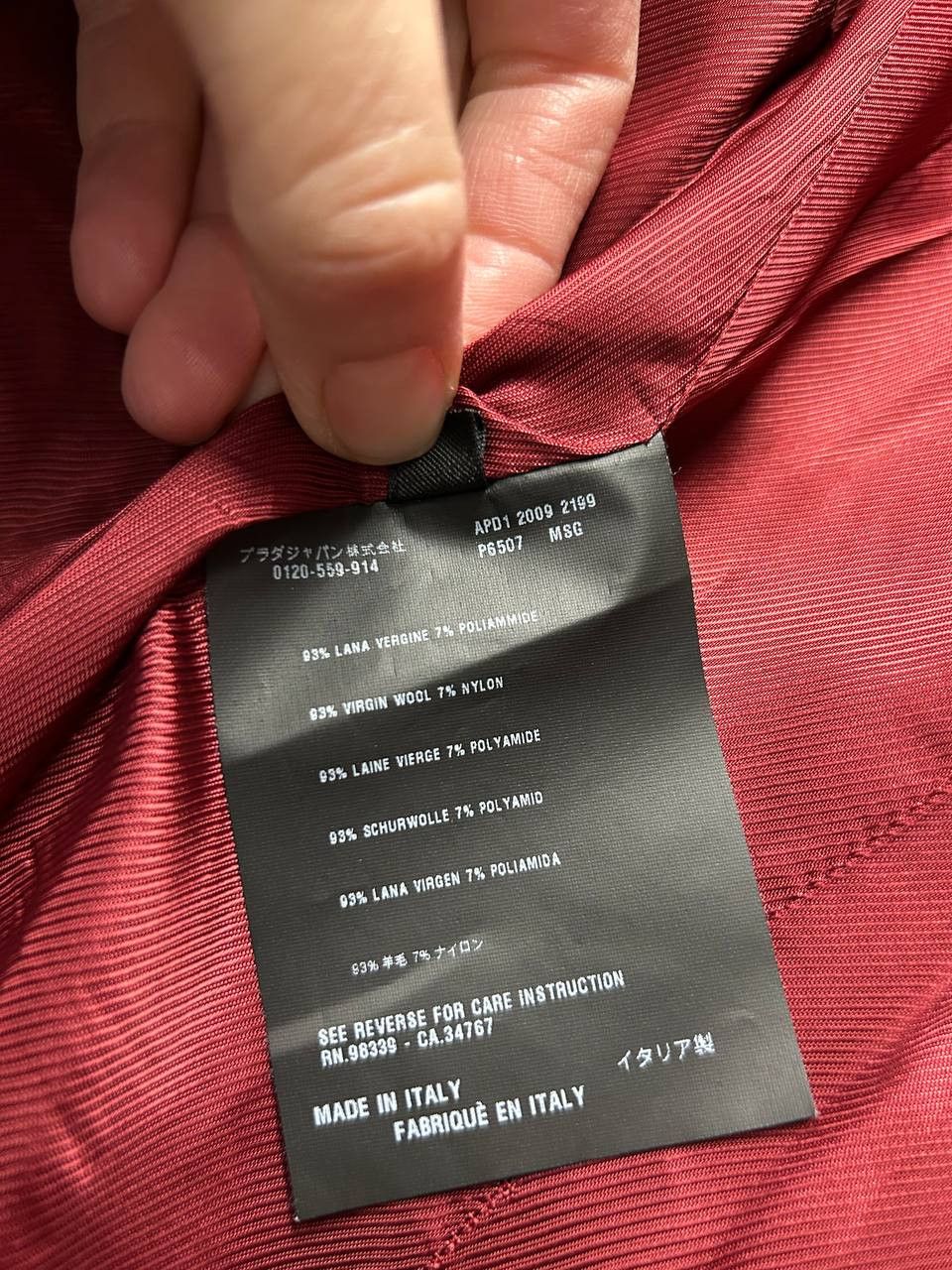 Prada Prada FW2009 Women’s Red Virgin Wool Coat Size M US 6 IT 42 Size M / US 6-8 / IT 42-44 - 14 Thumbnail