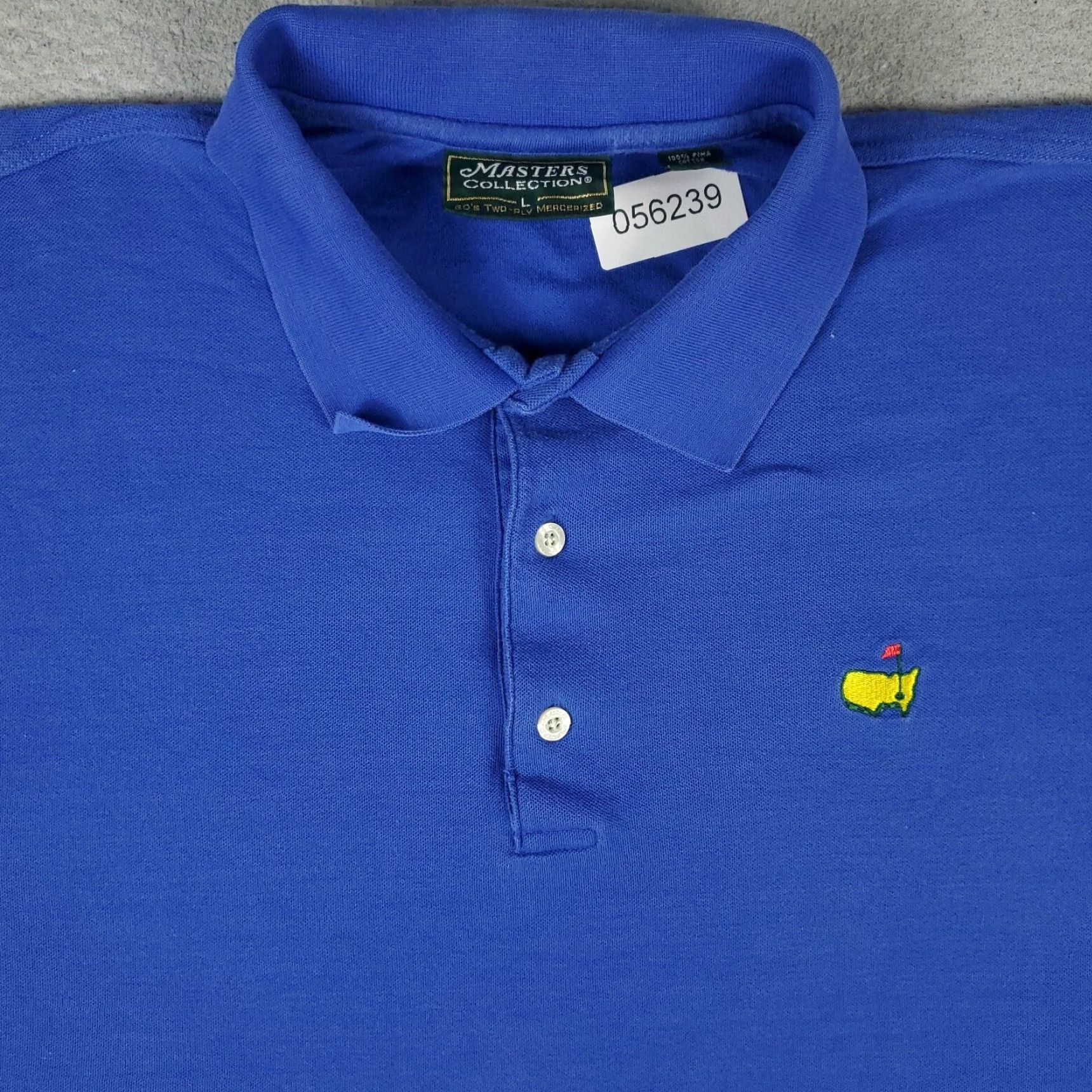 Vintage Masters Golf Polo Shirt Mens Large Blue Solid Short Sleeve Classic Activewear Size US L / EU 52-54 / 3 - 2 Thumbnail