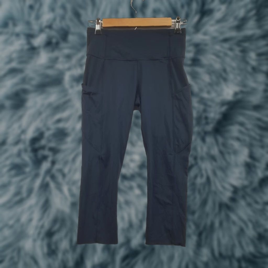 Lululemon Lululemon Women Size 6 Leggings Blue Yoga Gym Compression Tight Pants Athletic Cross Training Running & Jogging Pockets Inseam 19 Size 28" / US 6 / IT 42 - 1 Thumbnail