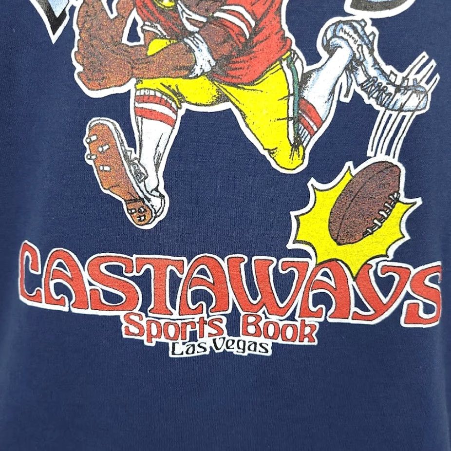 Vintage VINTAGE Screen Stars I Love Wide Receivers T Shirt Mens Size S 80s 90s Football Las Vegas USA Blue Cotton Blend Short Sleeve Crew Neck Sports Size US S / EU 44-46 / 1 - 4 Thumbnail