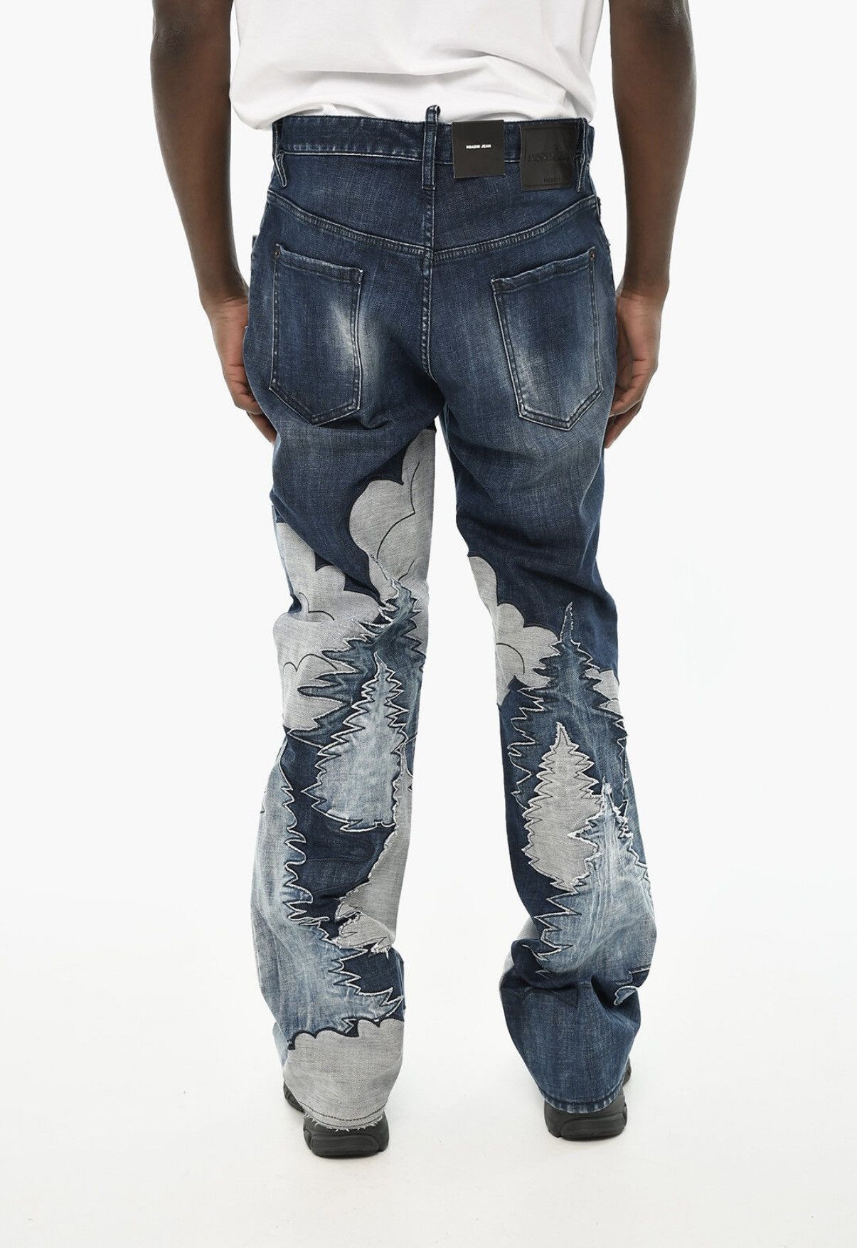 Dsquared2 New Deer Patchwork Wash Roadie Jeans DSQUARED2 Size US 32 / EU 48 - 5 Thumbnail