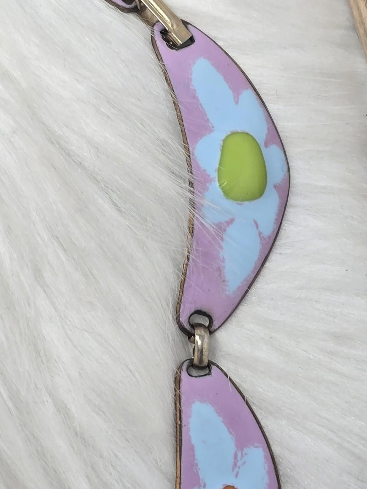 Other Vintage Kay Denning Enamel Flower Necklace Size ONE SIZE - 6 Thumbnail