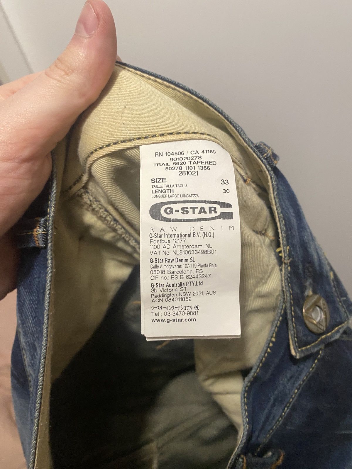 G-Star Multipocket denim jeans G-Star Trail 5620 tapered Size US 33 - 2 Thumbnail
