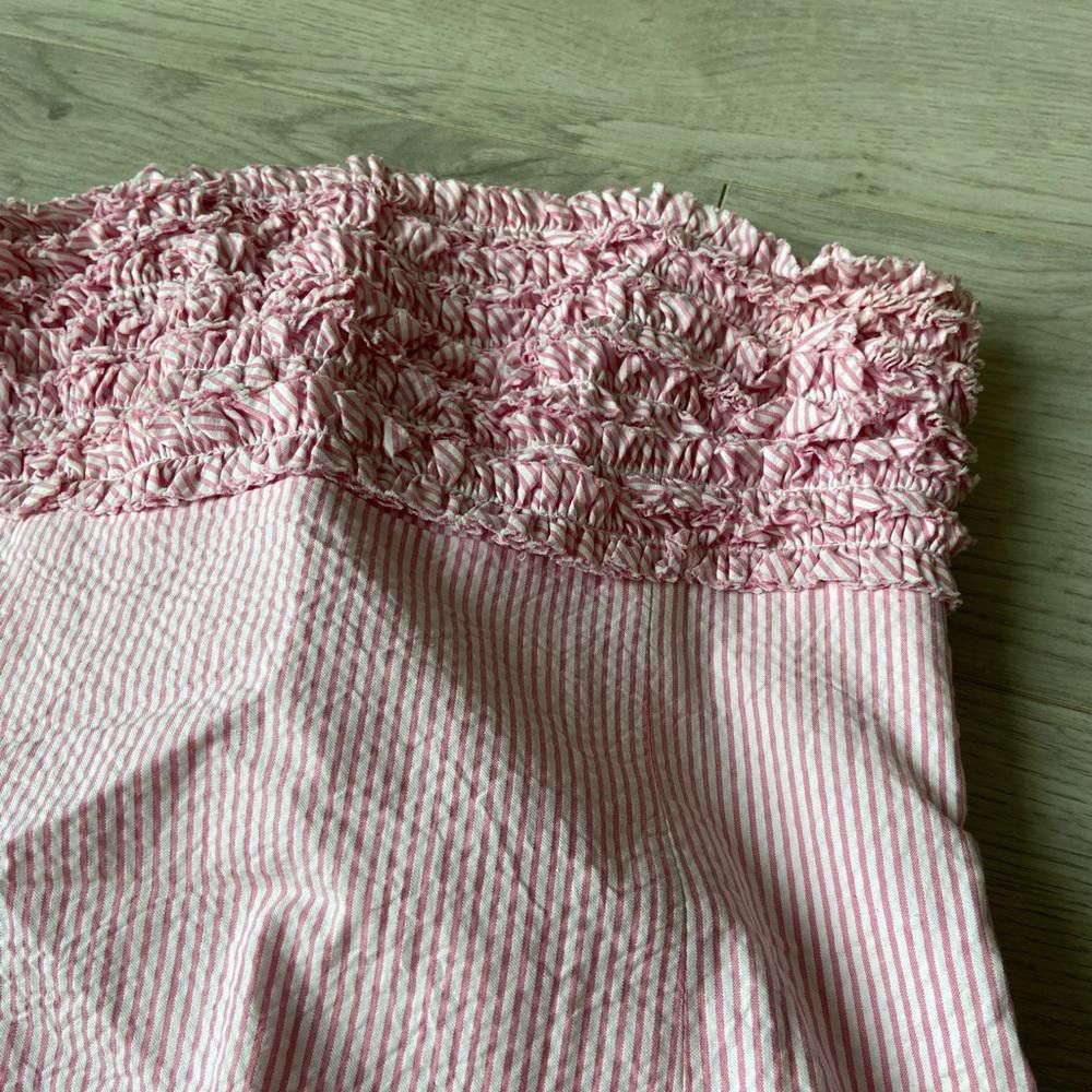 Designer Lily Pulitzer Pink White Striped Off Shoulder Ruffle Dress Size XS / US 0-2 / IT 36-38 - 2 Thumbnail