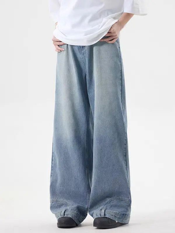 Japanese Brand VIBE Washed vintage reverse-wear design inverted jeans Size US 32 / EU 48 - 1 Thumbnail