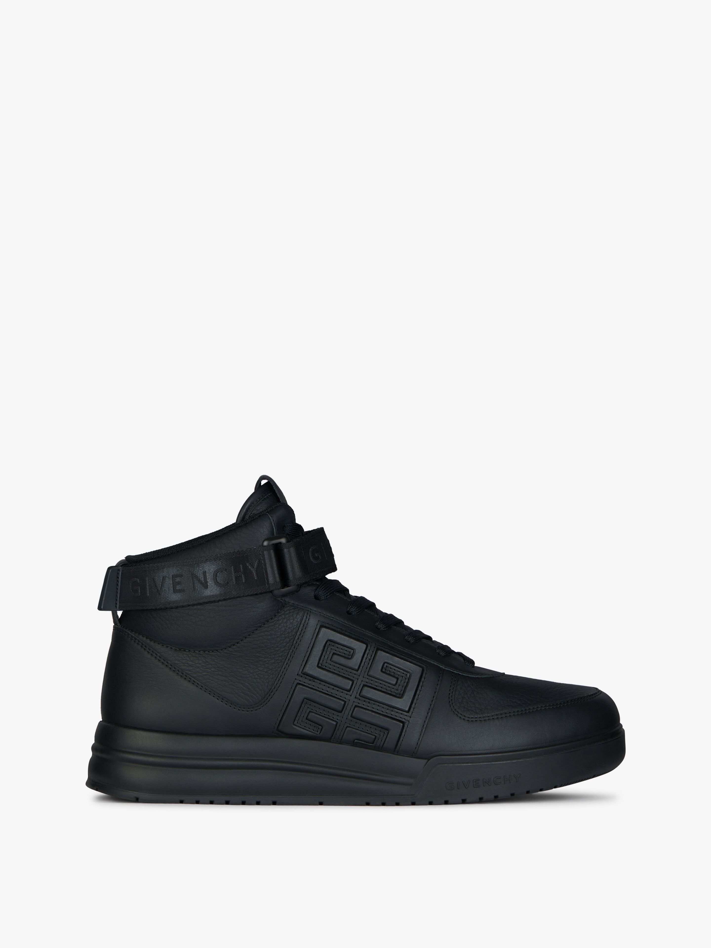 Givenchy G4 High Top Sneakers in Leather Black Size US 9 / EU 42 - 1 Thumbnail