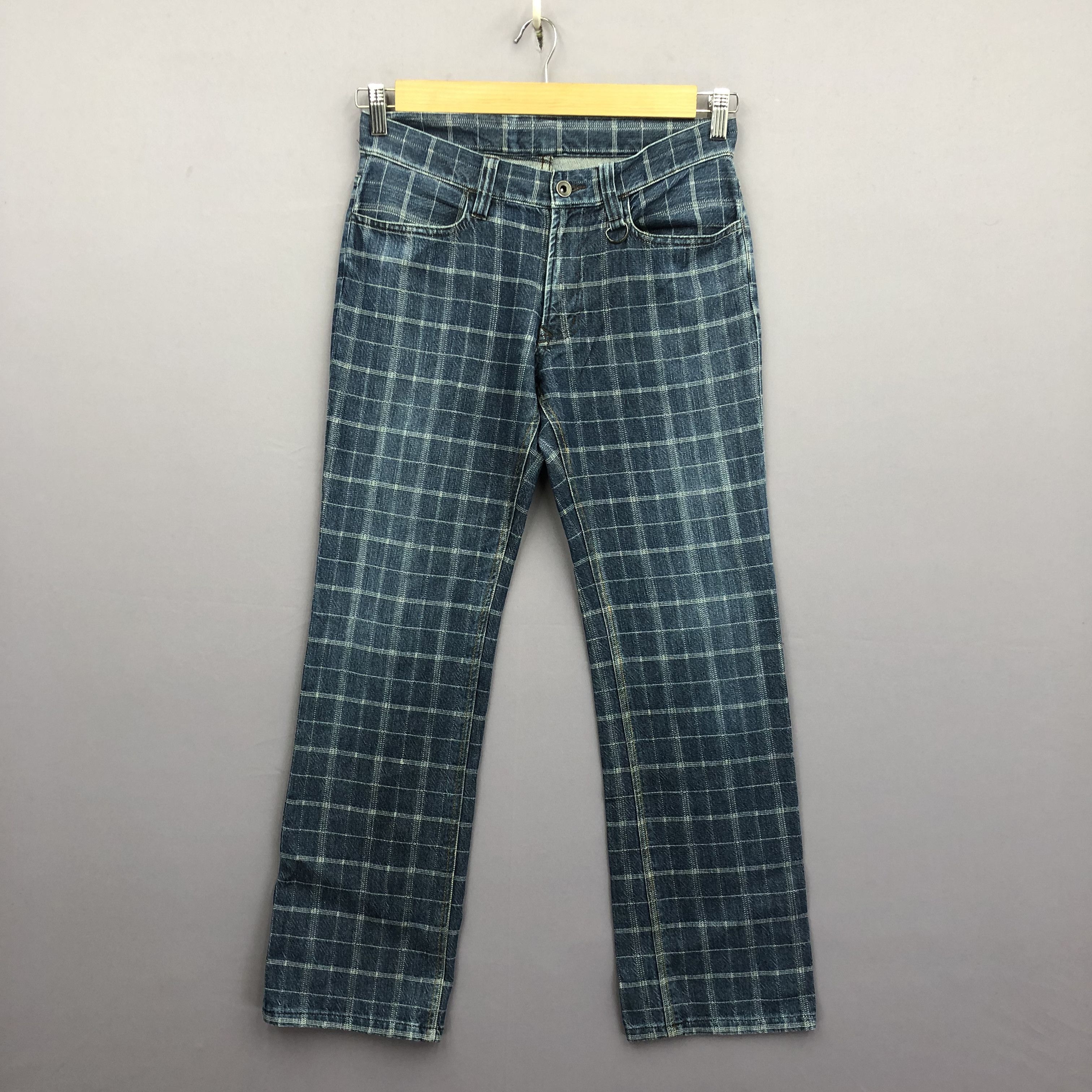 Matsuda Vintage Nicole Club Checkered Jeans Japanese Tartan Denim Size US 28 / EU 44 - 1 Thumbnail