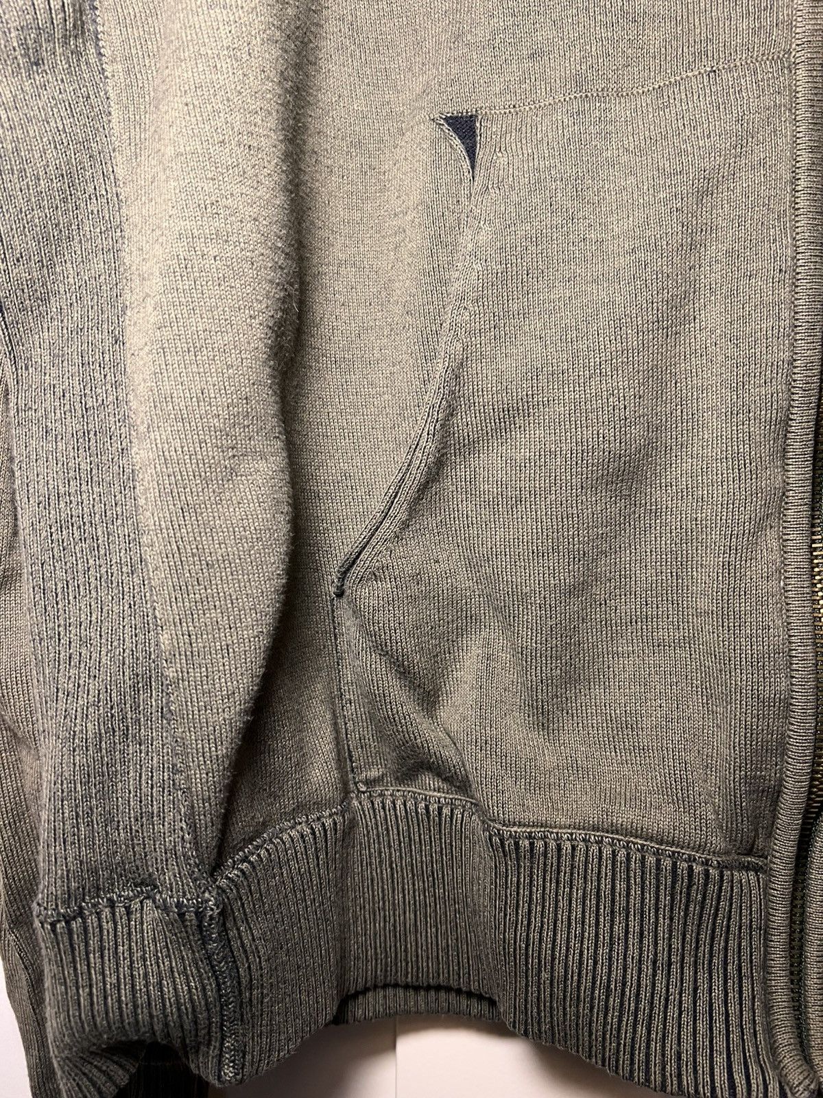 Guess Vintage Guess acid wash knit ribbed zip-up hoodie Size US XL / EU 56 / 4 - 9 Thumbnail