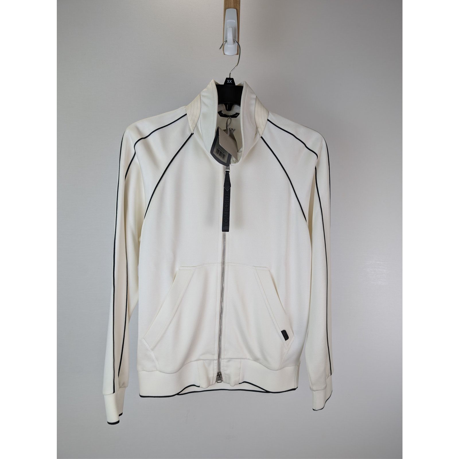 Tom Ford o1rshd1 Piping Detail Sports Jacket in Ivory Size US M / EU 48-50 / 2 - 1 Thumbnail