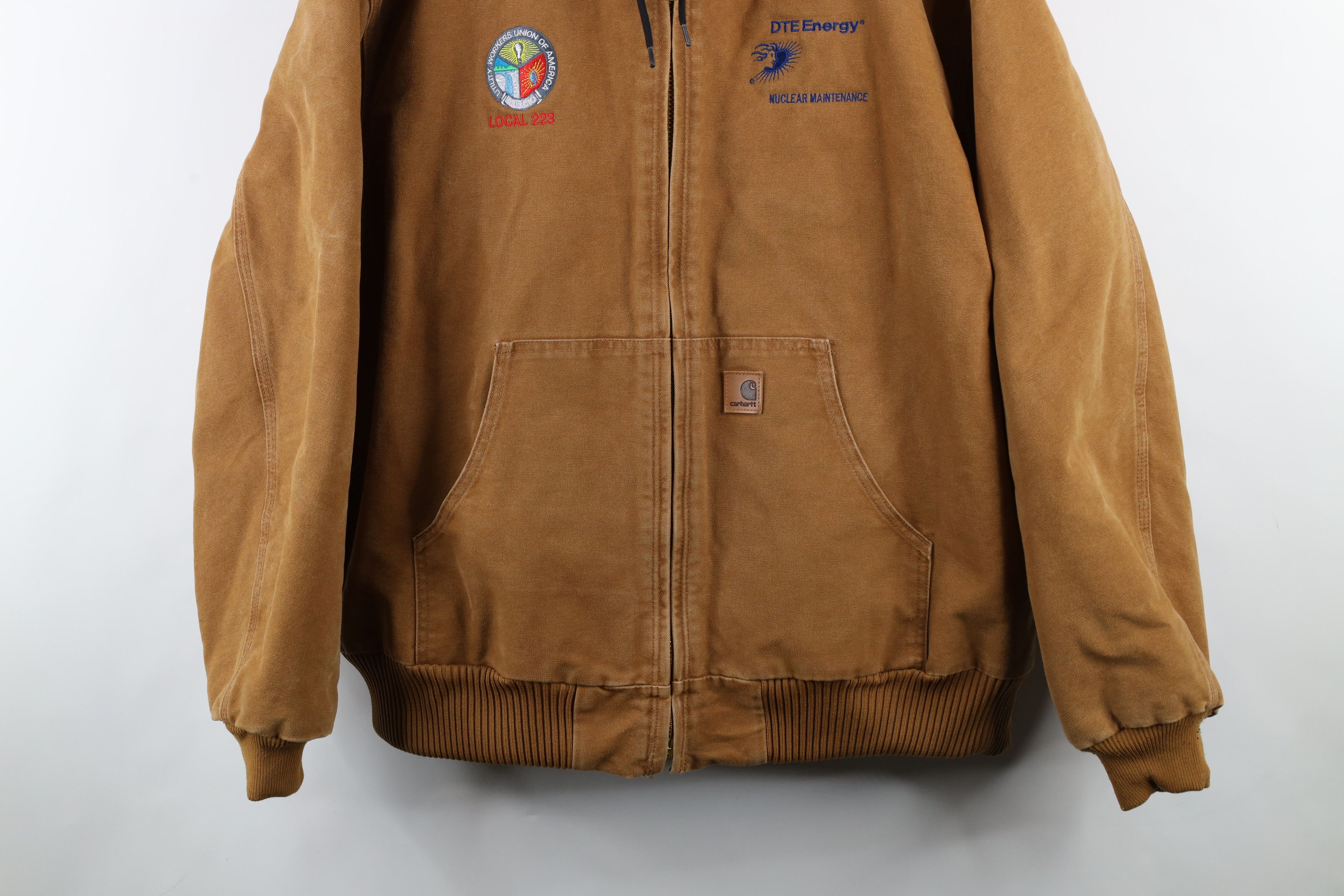 Carhartt × Vintage Vintage Y2K Carhartt Maintenance Canvas Hooded Jacket Size US XXL / EU 58 / 5 - 3 Thumbnail