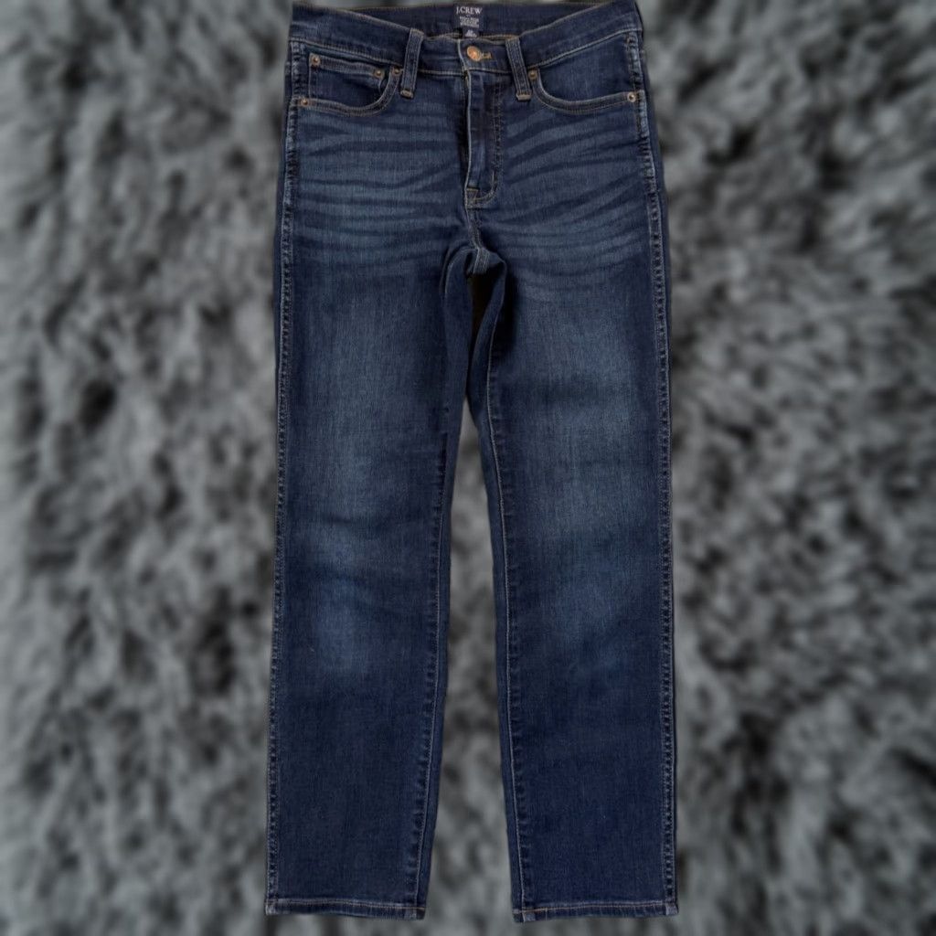J.Crew VINTAGE J. CREW Jeans Women's 25 Blue Denim High Rise Straight Leg Zip Size 30" / US 8 / IT 44 - 1 Thumbnail