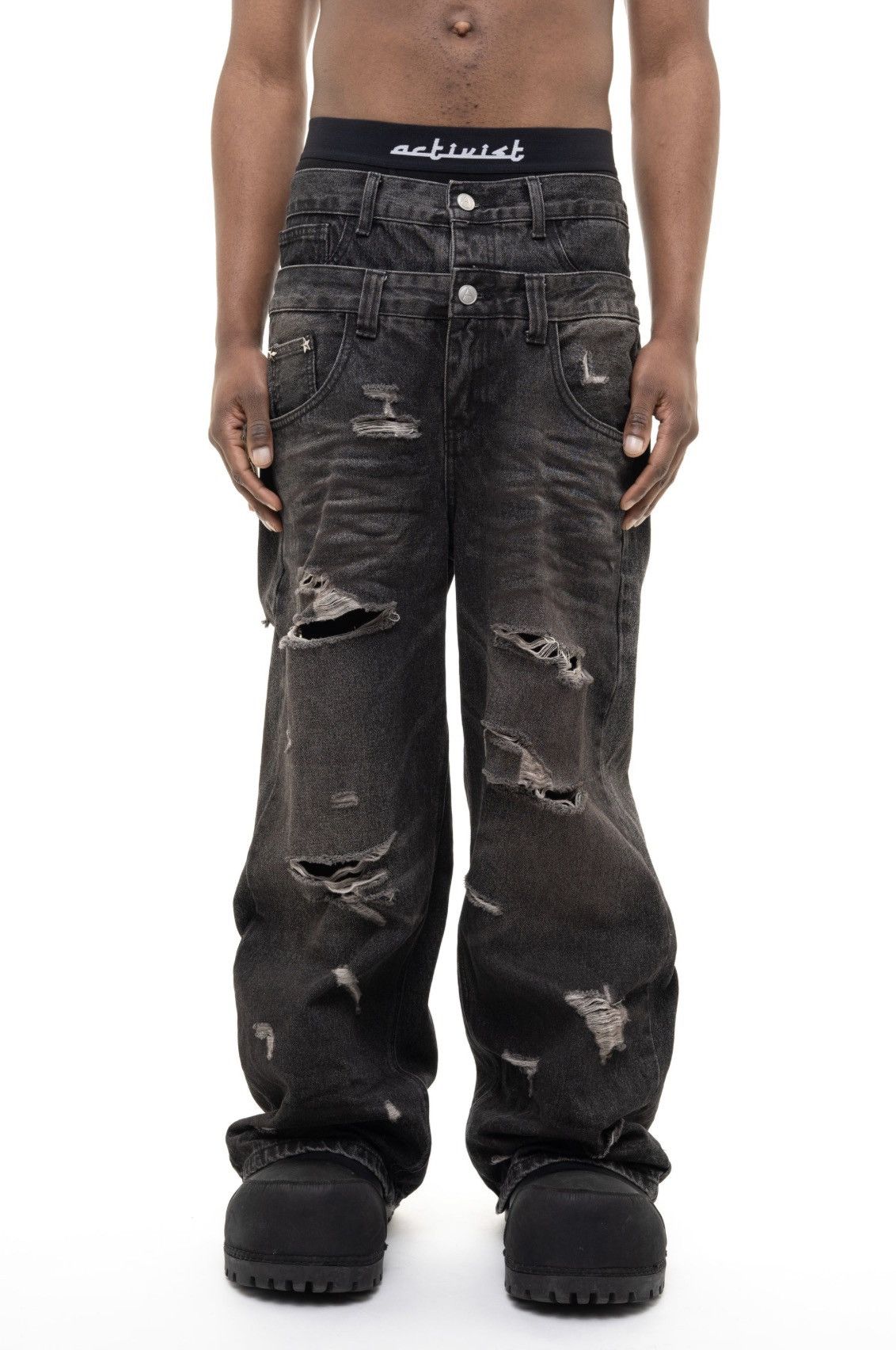 Other Activist Double Waisted Jeans Size US 30 / EU 46 - 5 Thumbnail