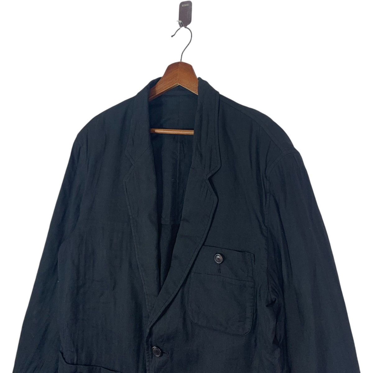 Issey Miyake VINTAGE DESIGNER ISSEY MIYAKE BLACK COAT JACKET Size L / US 10 / IT 46 - 6 Thumbnail